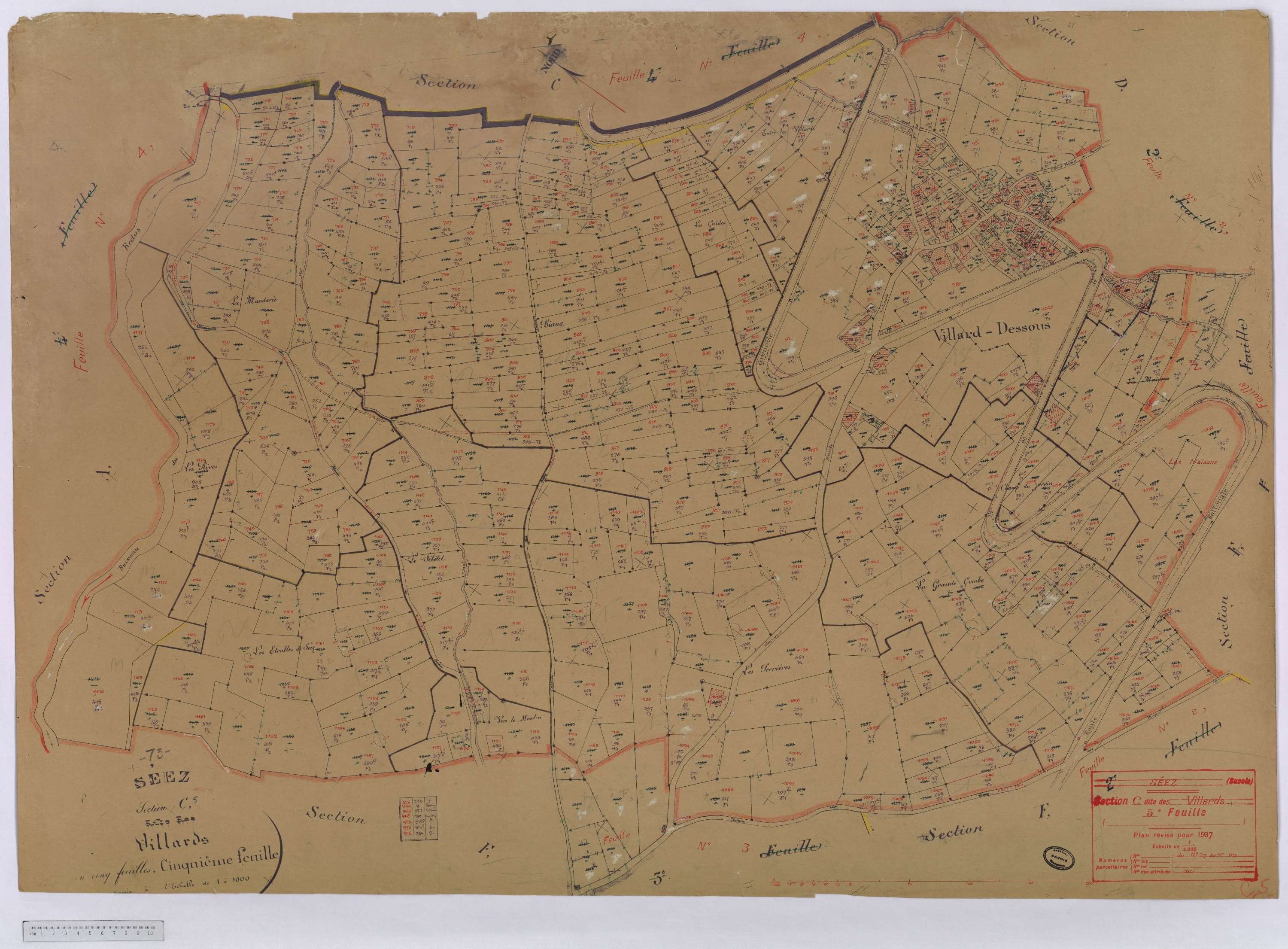 Séez - Cadastre rénové (1937).