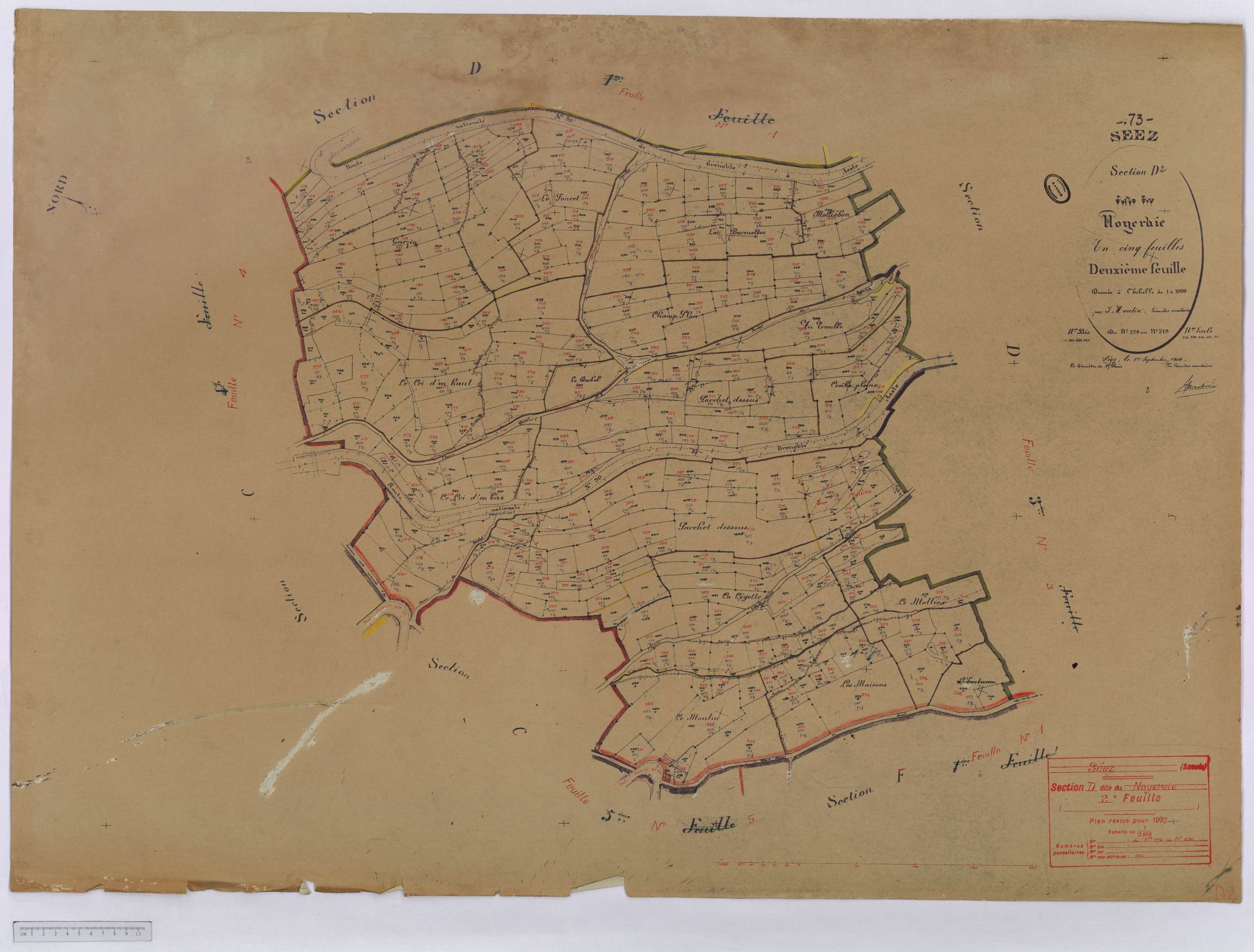 Séez - Cadastre rénové (1937).
