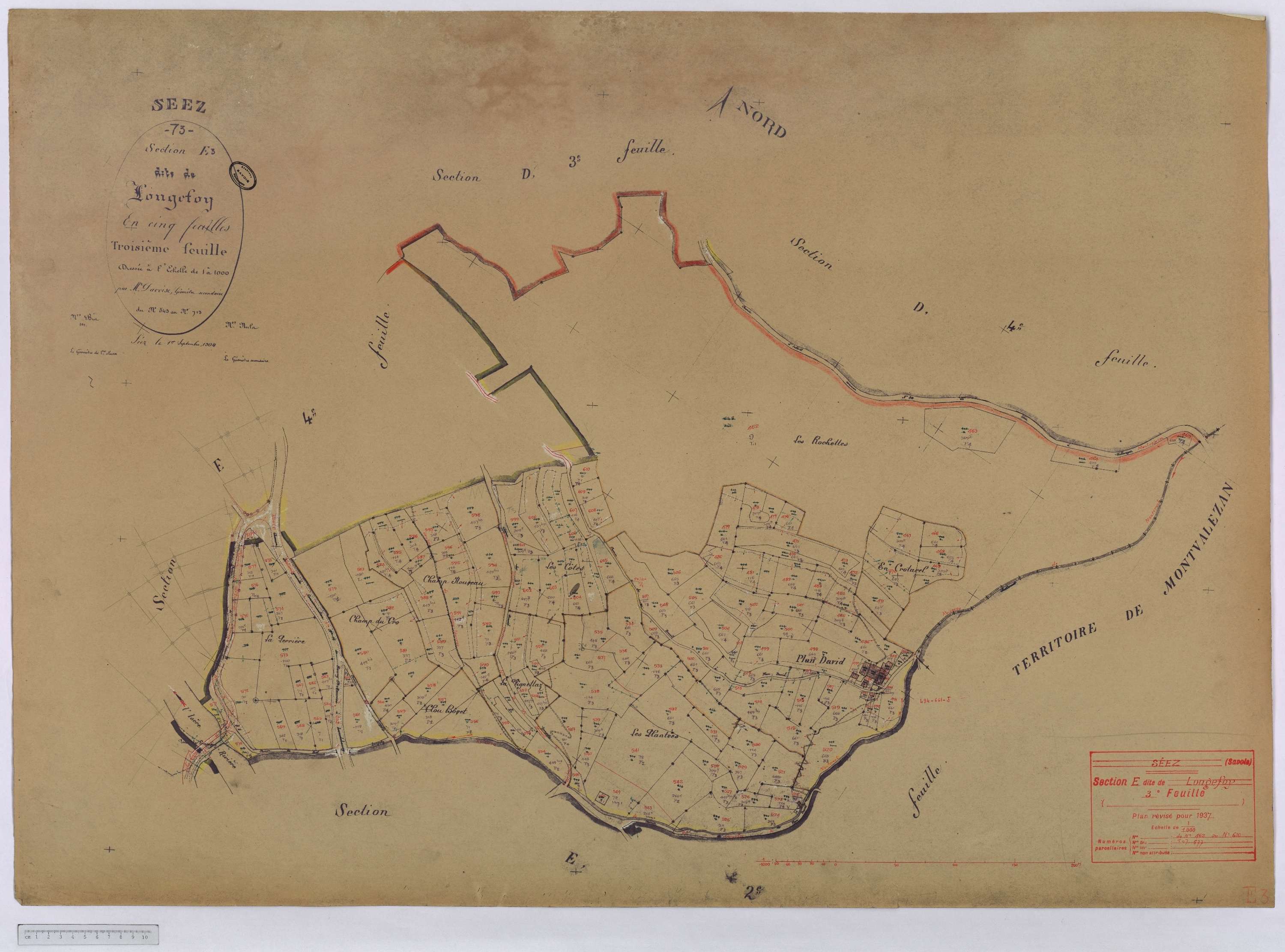 Séez - Cadastre rénové (1937).