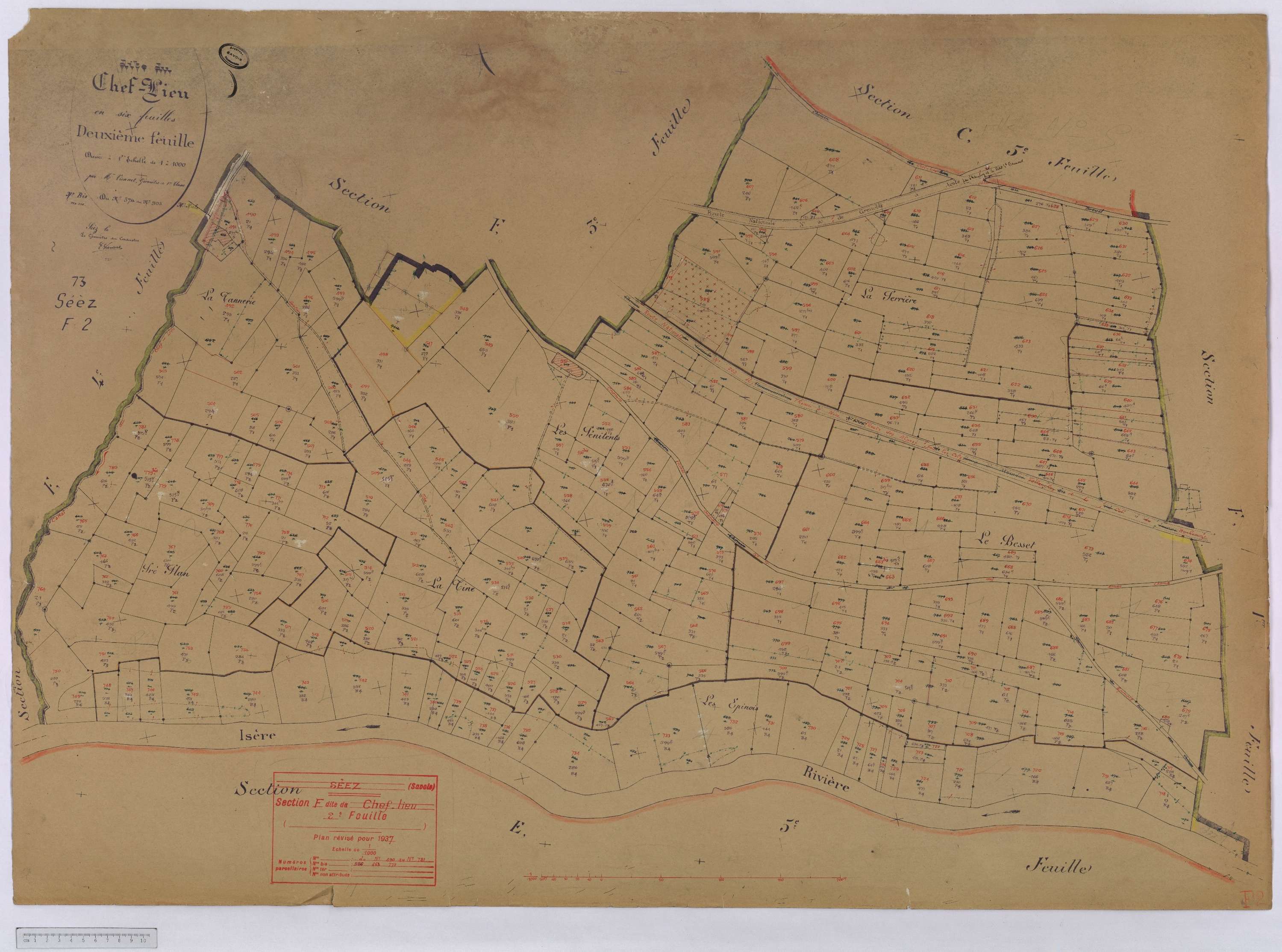 Séez - Cadastre rénové (1937).