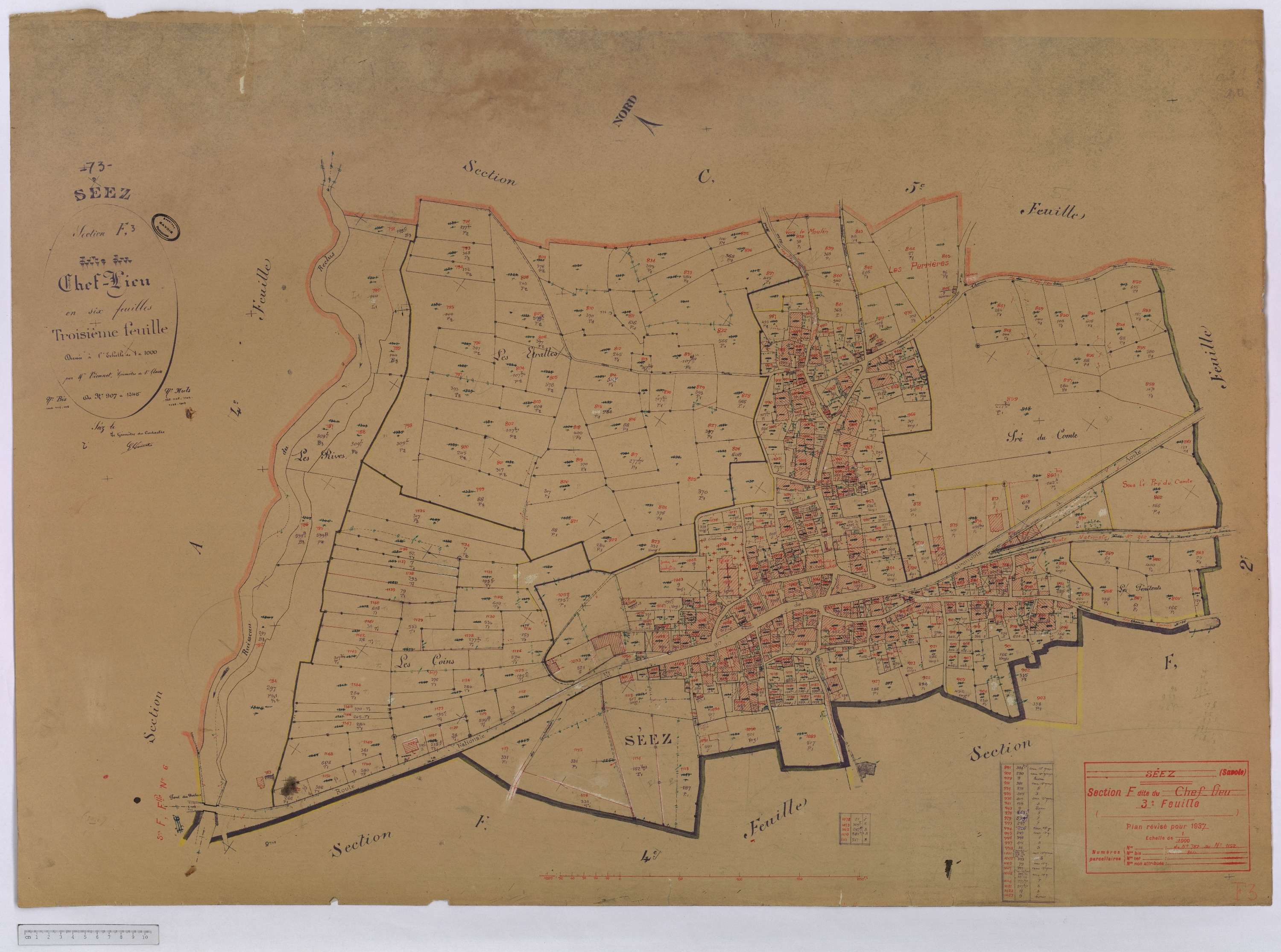 Séez - Cadastre rénové (1937).