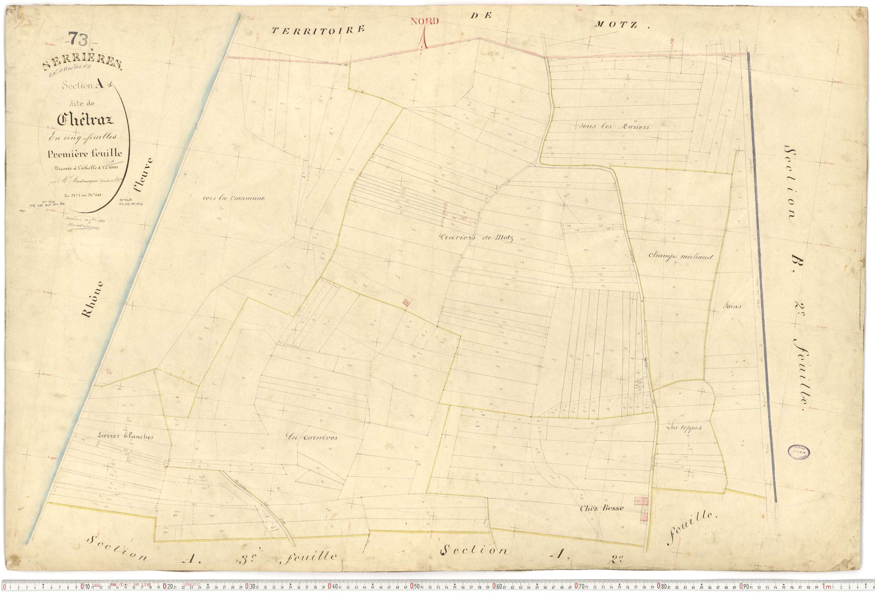 Serrières-en-Chautagne - Cadastre français (1882).
