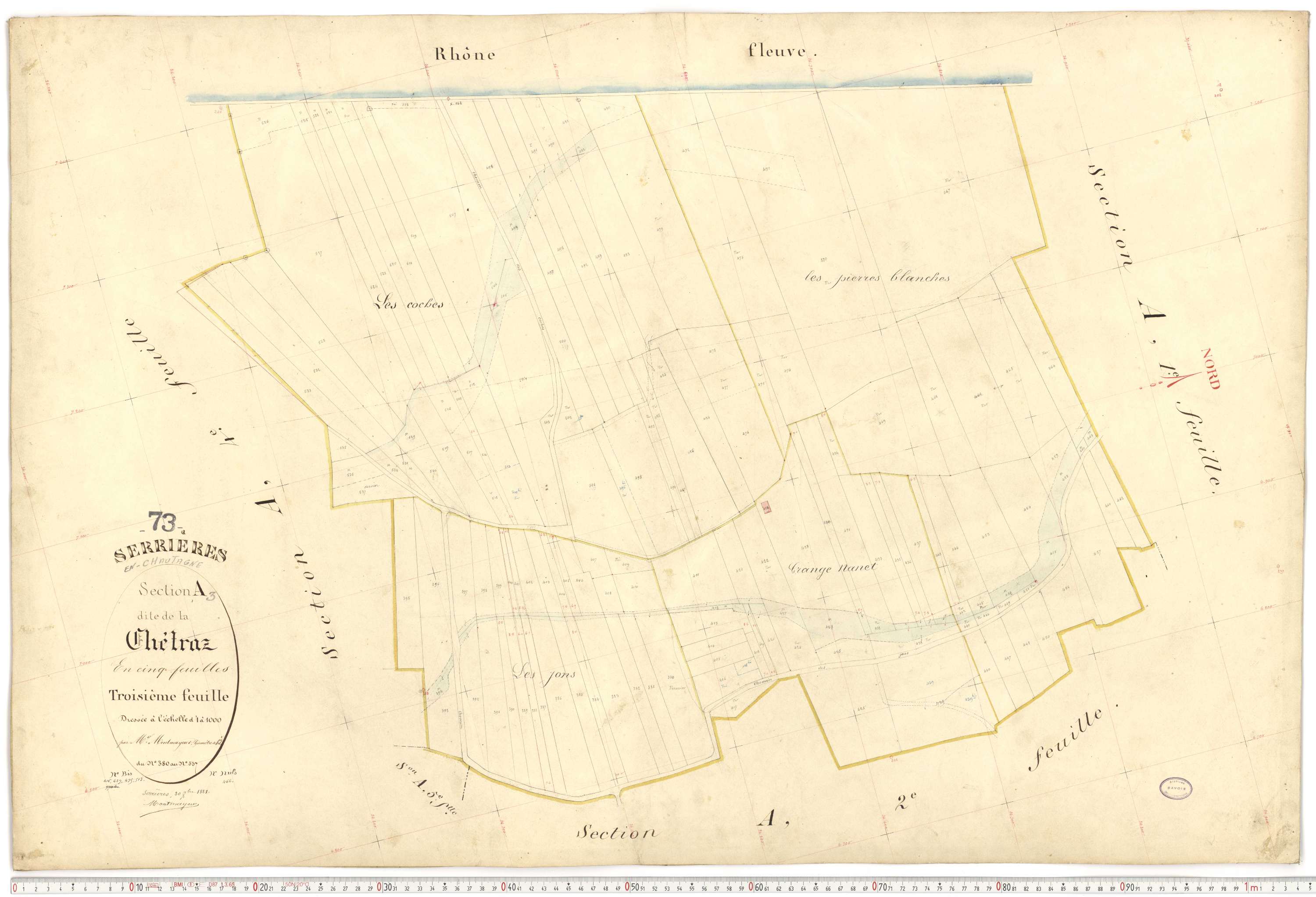 Serrières-en-Chautagne - Cadastre français (1882).