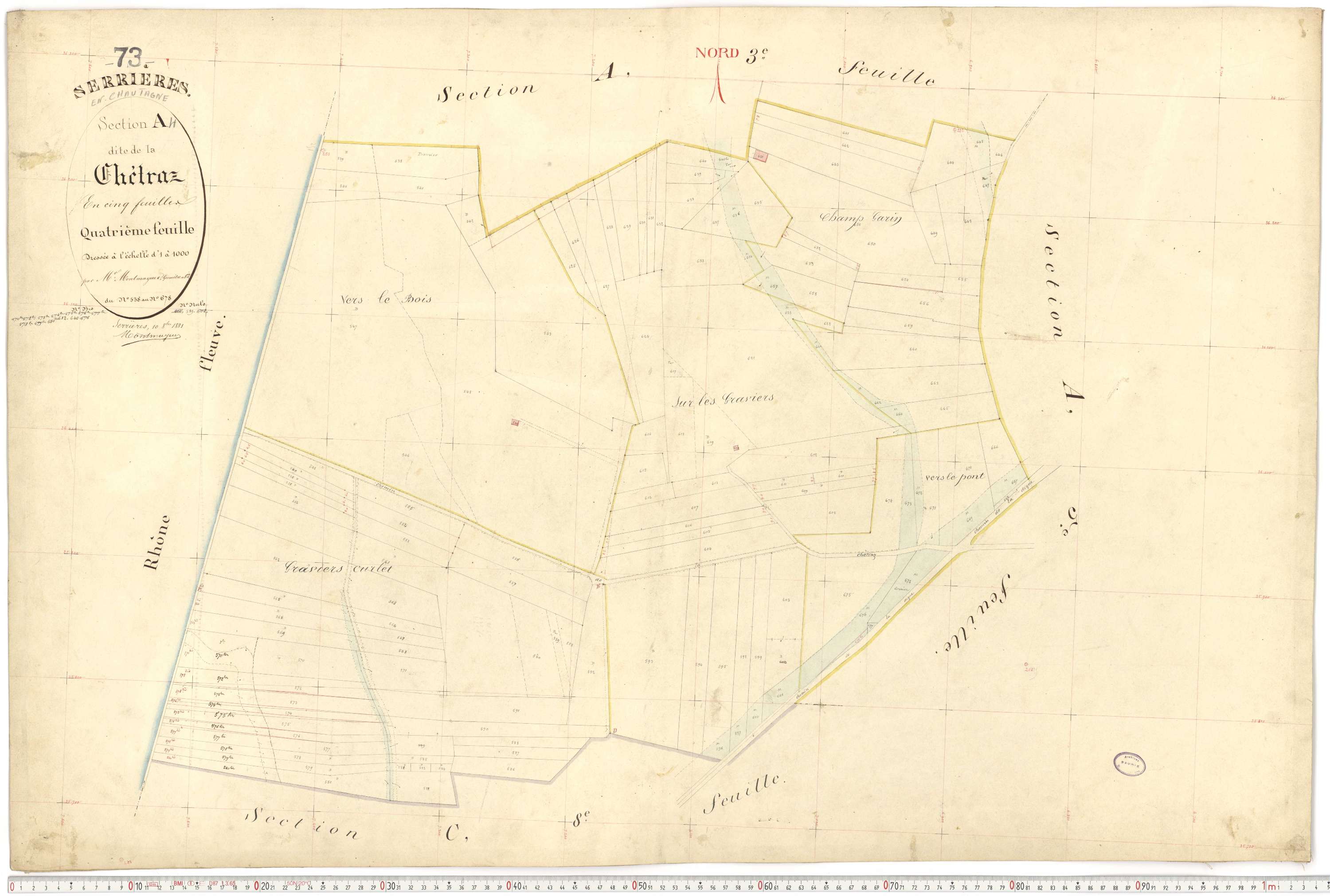 Serrières-en-Chautagne - Cadastre français (1882).