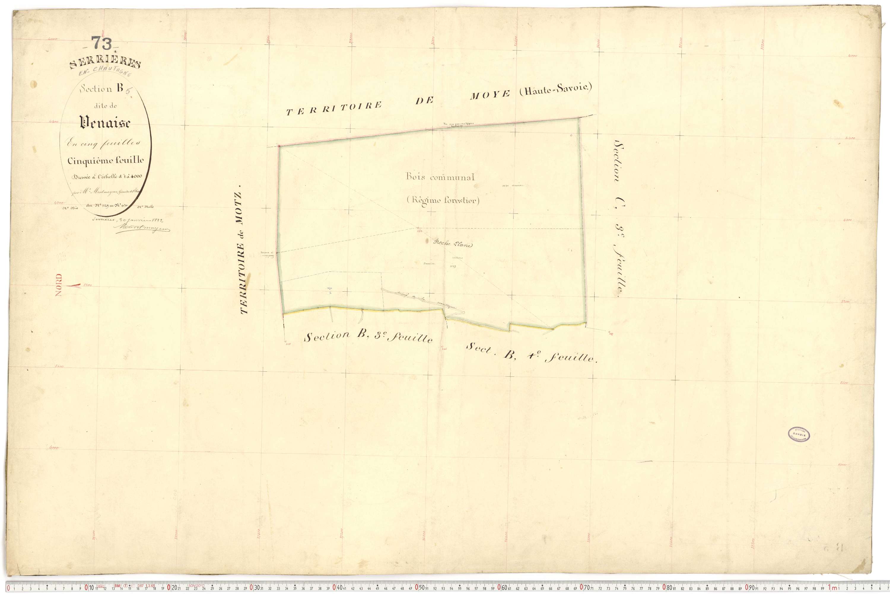 Serrières-en-Chautagne - Cadastre français (1882).