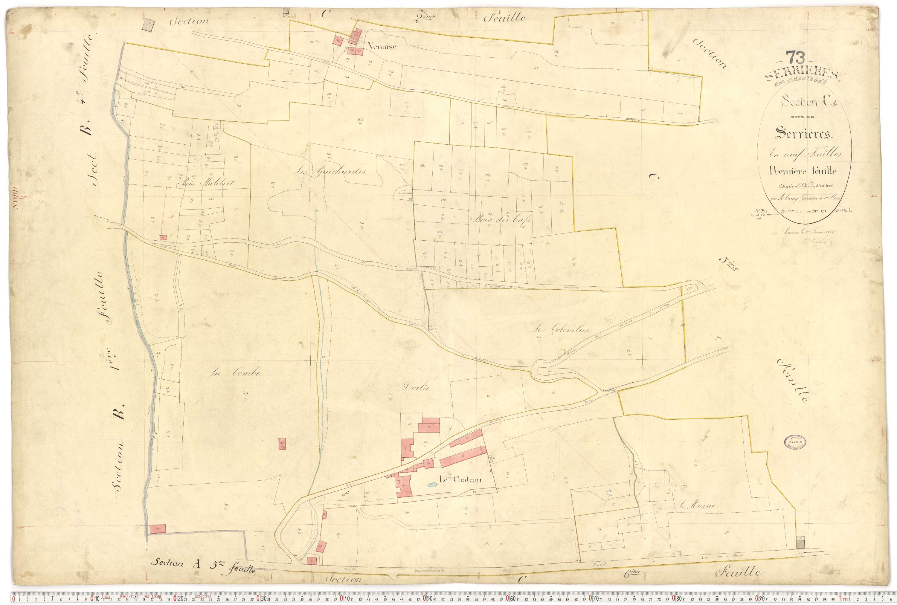 Serrières-en-Chautagne - Cadastre français (1882).
