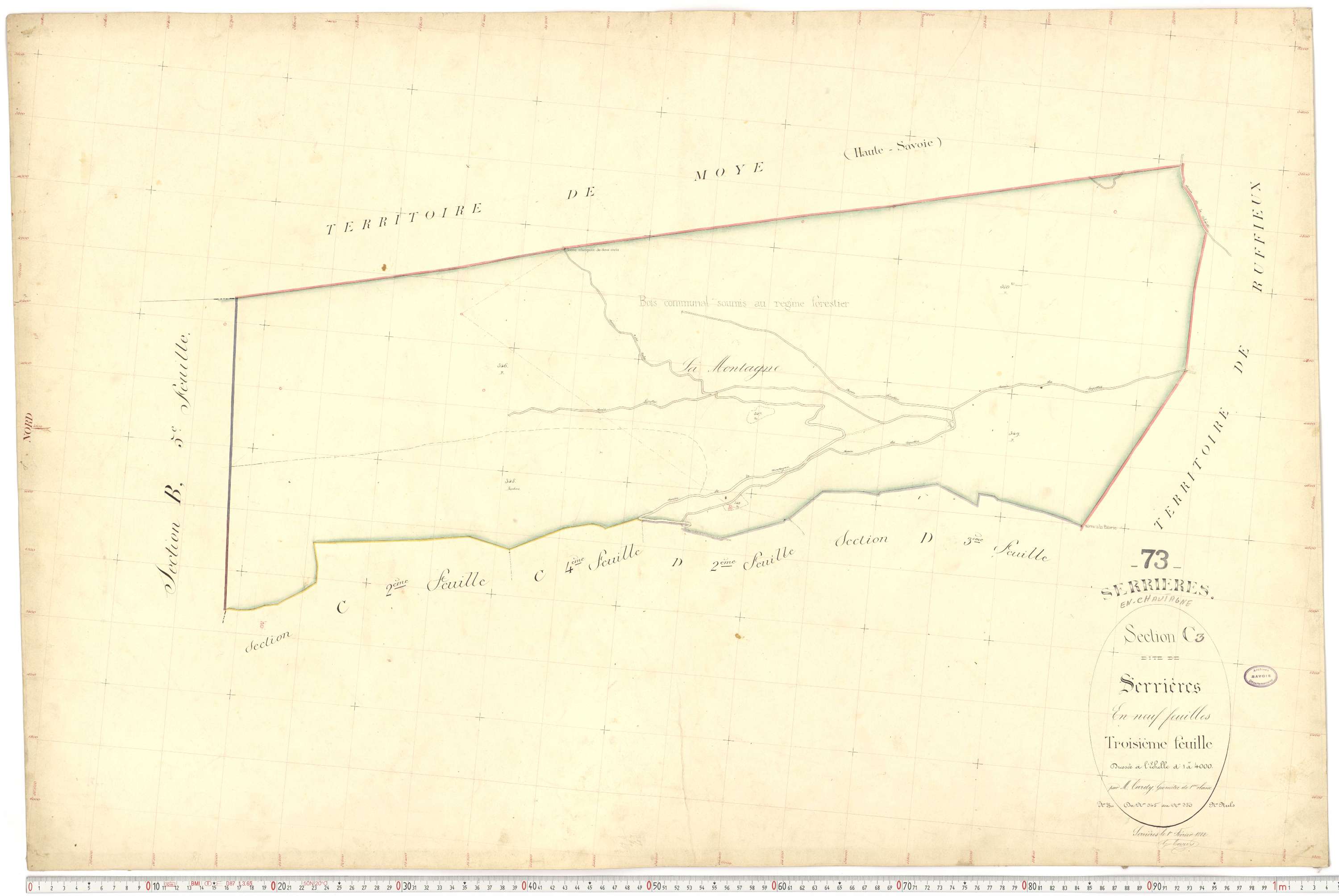 Serrières-en-Chautagne - Cadastre français (1882).