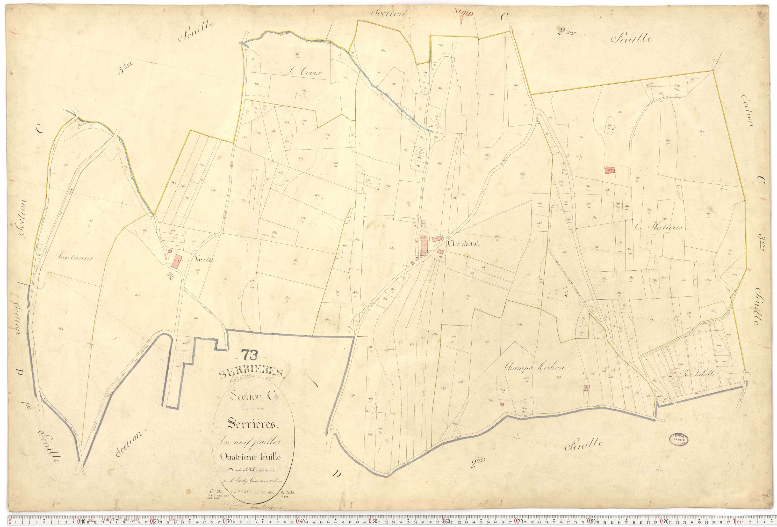 Serrières-en-Chautagne - Cadastre français (1882).
