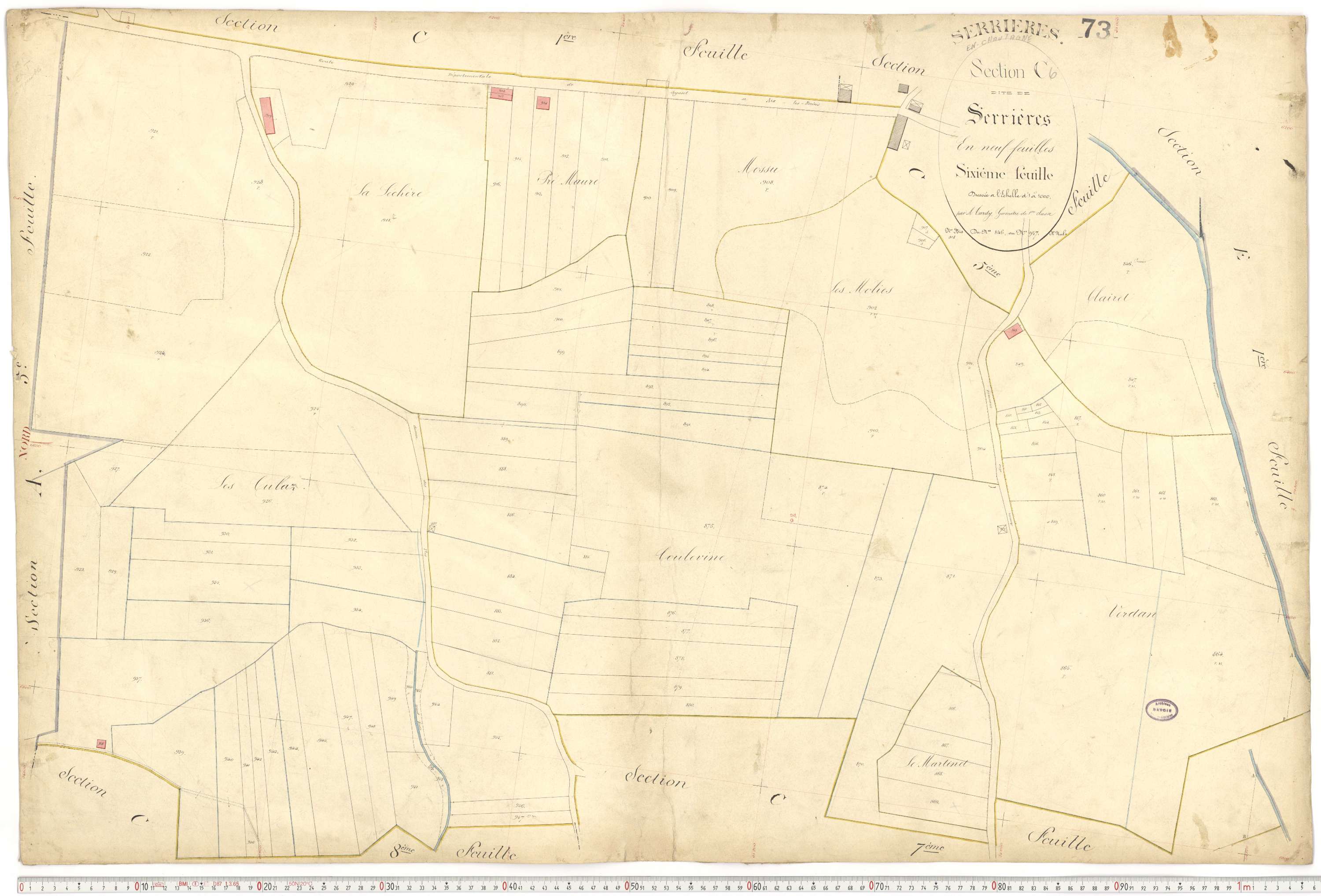Serrières-en-Chautagne - Cadastre français (1882).