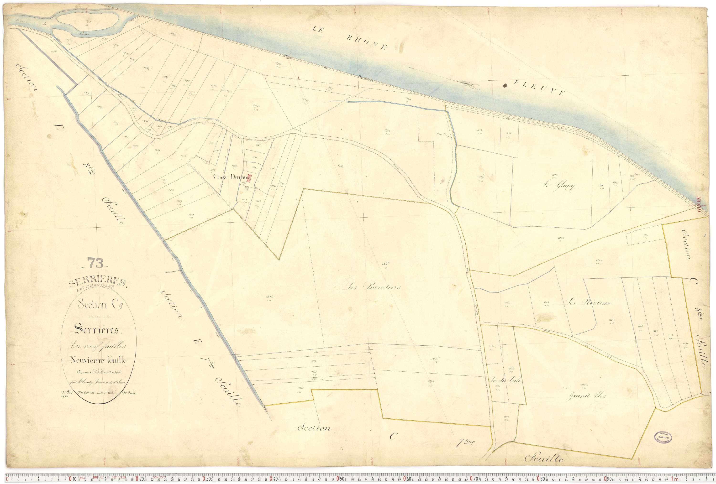 Serrières-en-Chautagne - Cadastre français (1882).