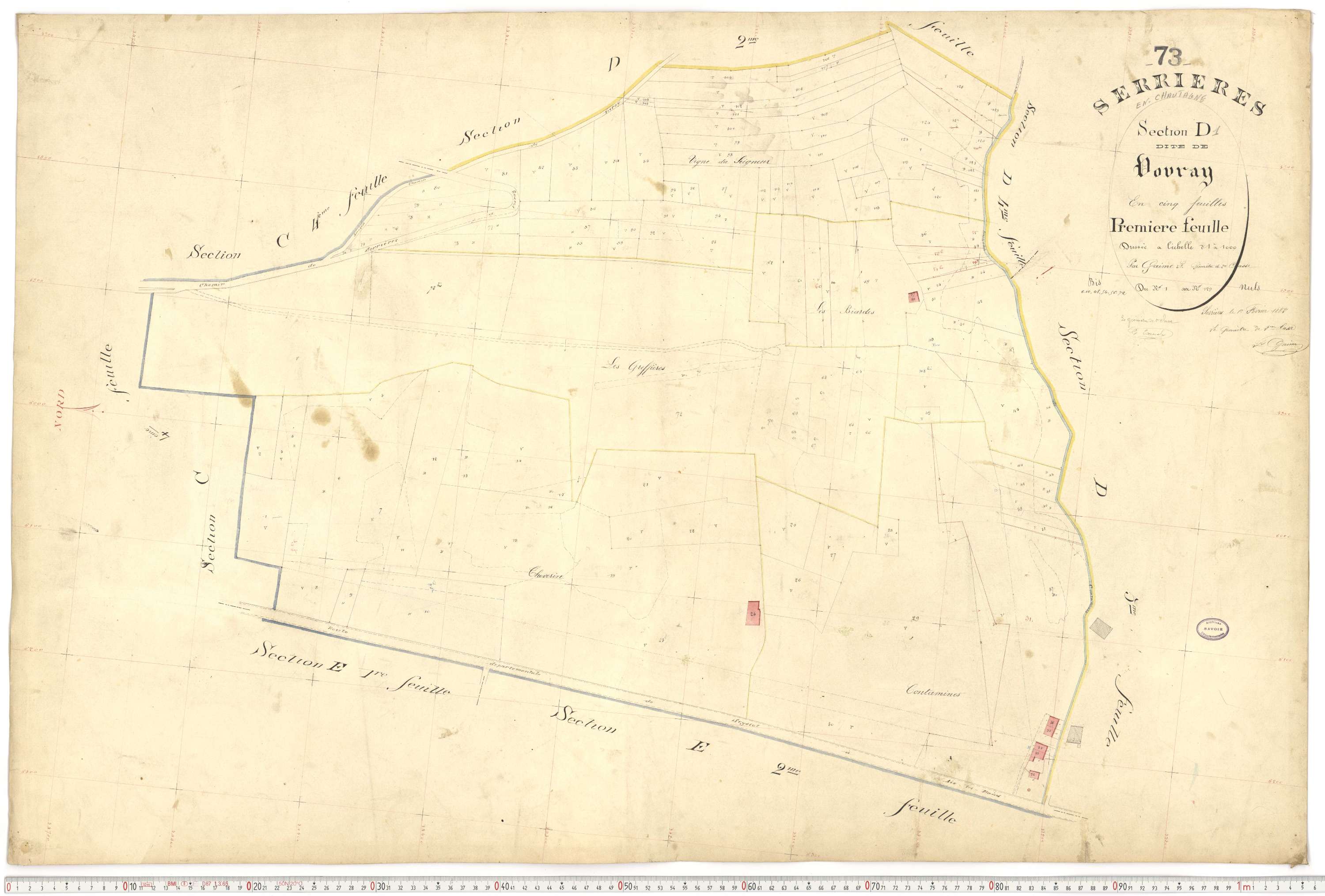 Serrières-en-Chautagne - Cadastre français (1882).
