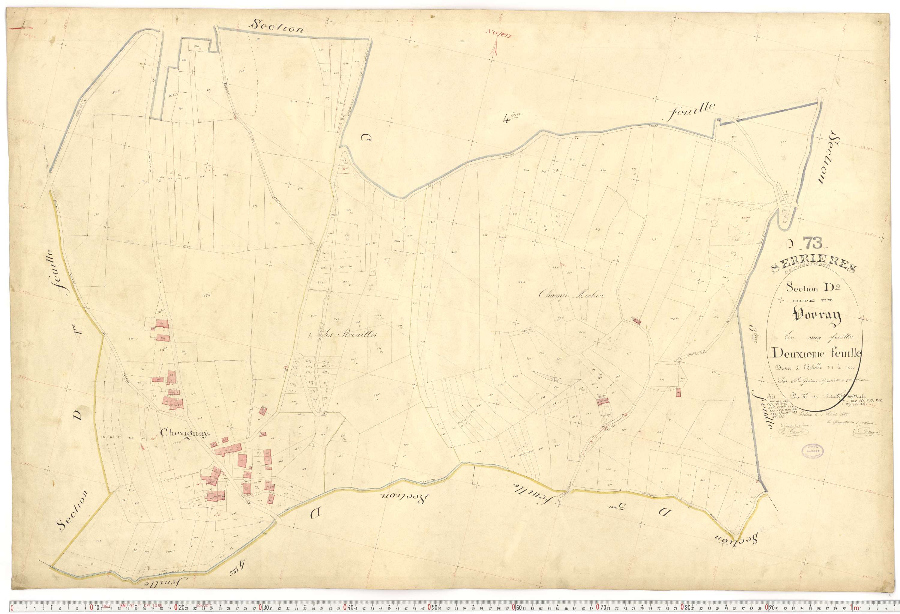 Serrières-en-Chautagne - Cadastre français (1882).