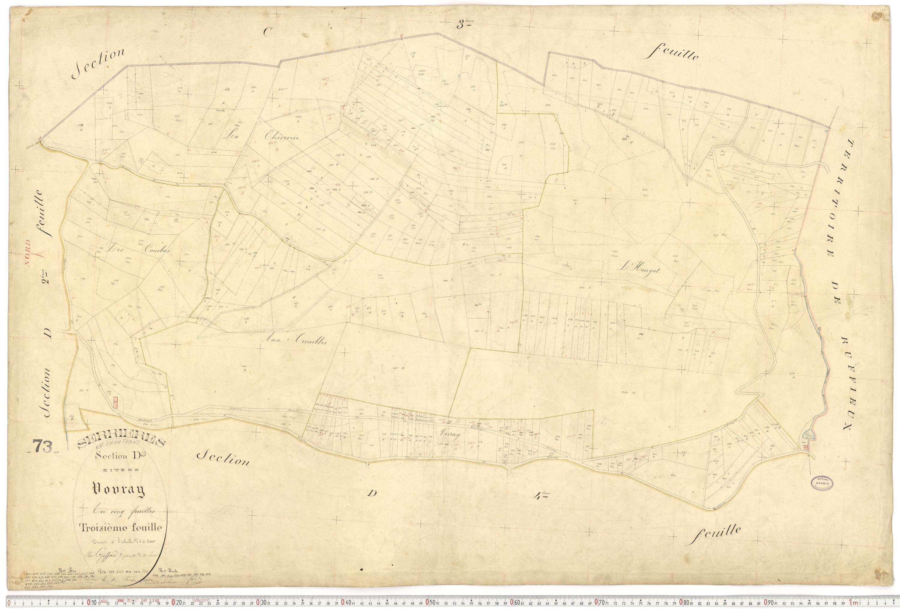 Serrières-en-Chautagne - Cadastre français (1882).