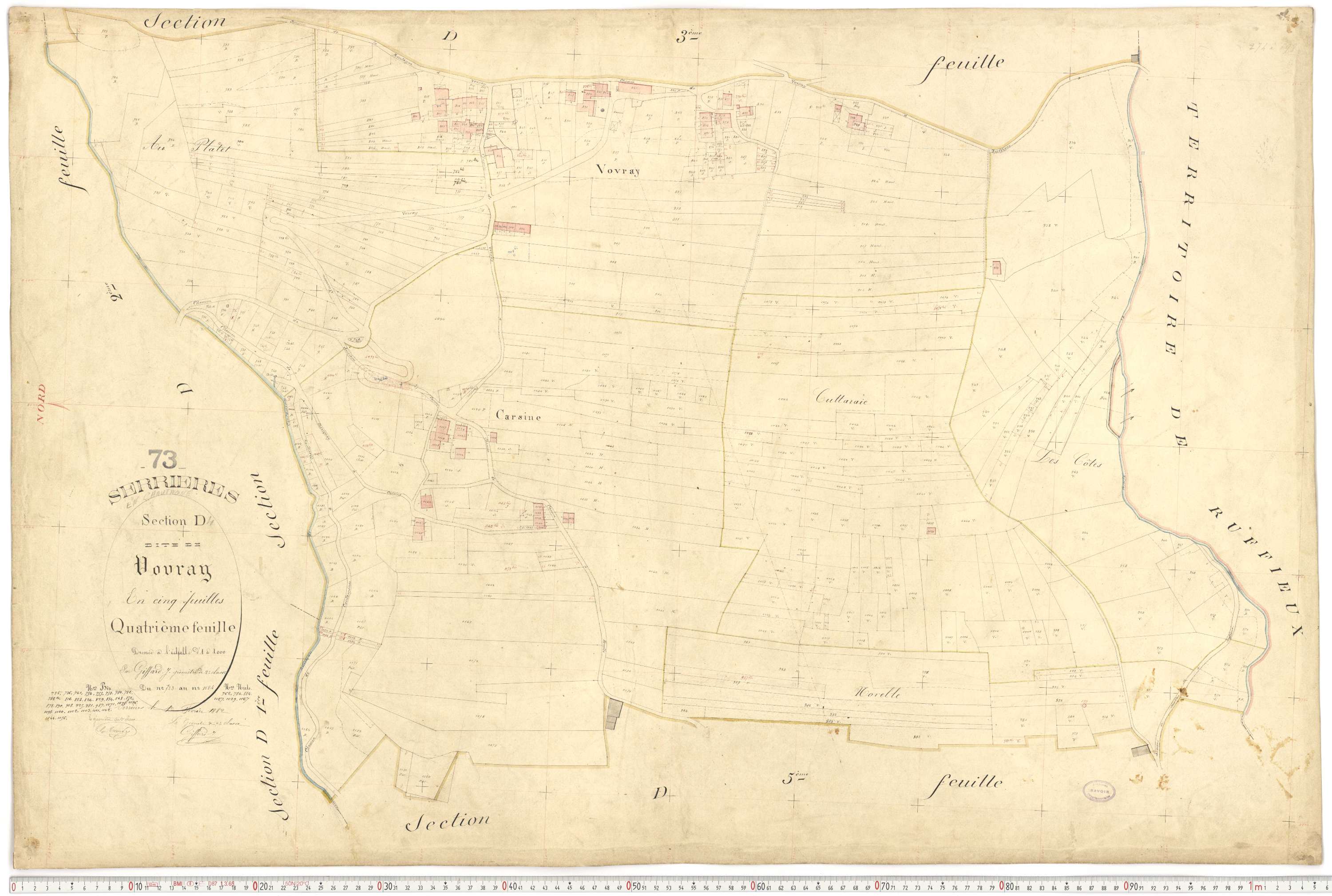 Serrières-en-Chautagne - Cadastre français (1882).