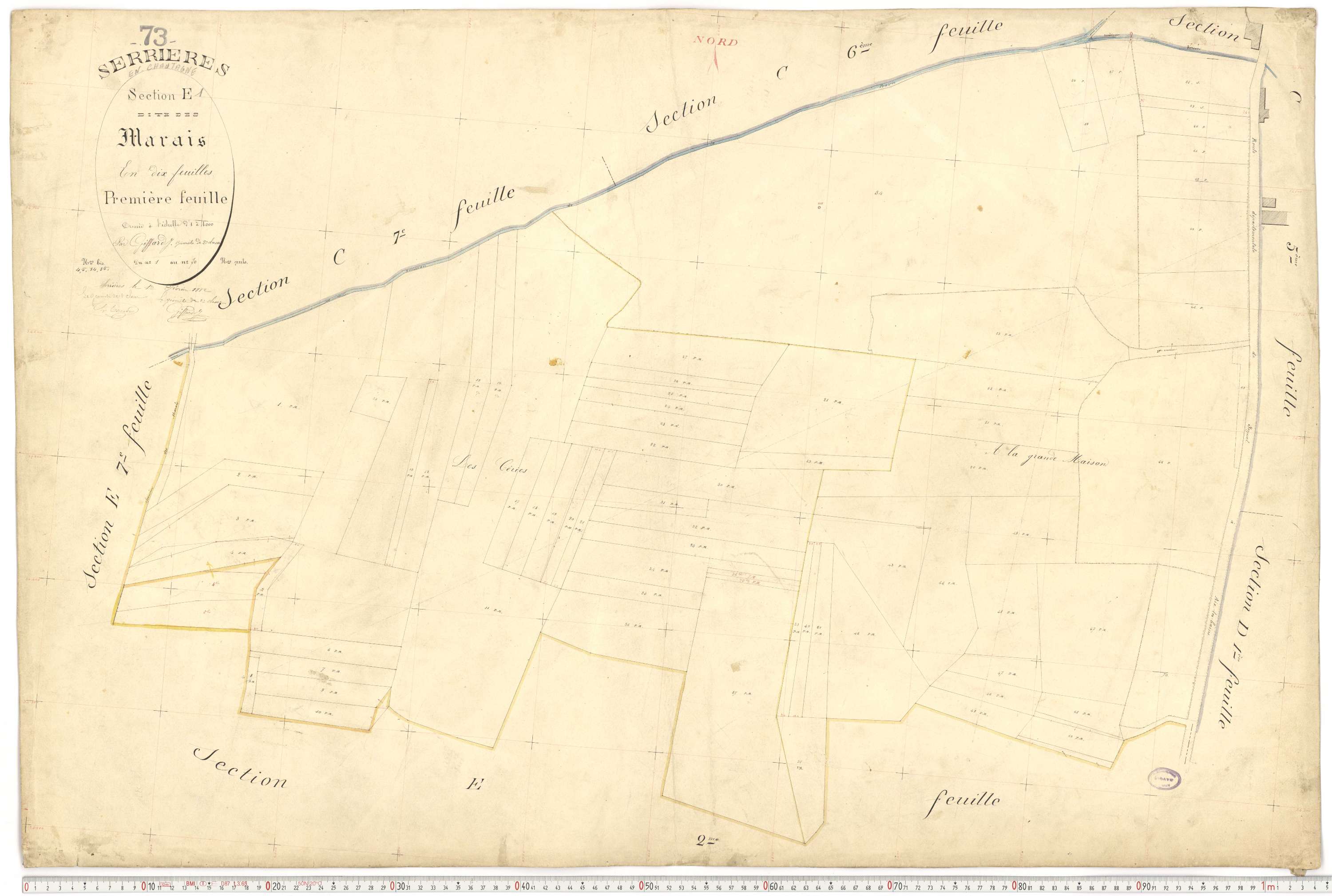 Serrières-en-Chautagne - Cadastre français (1882).