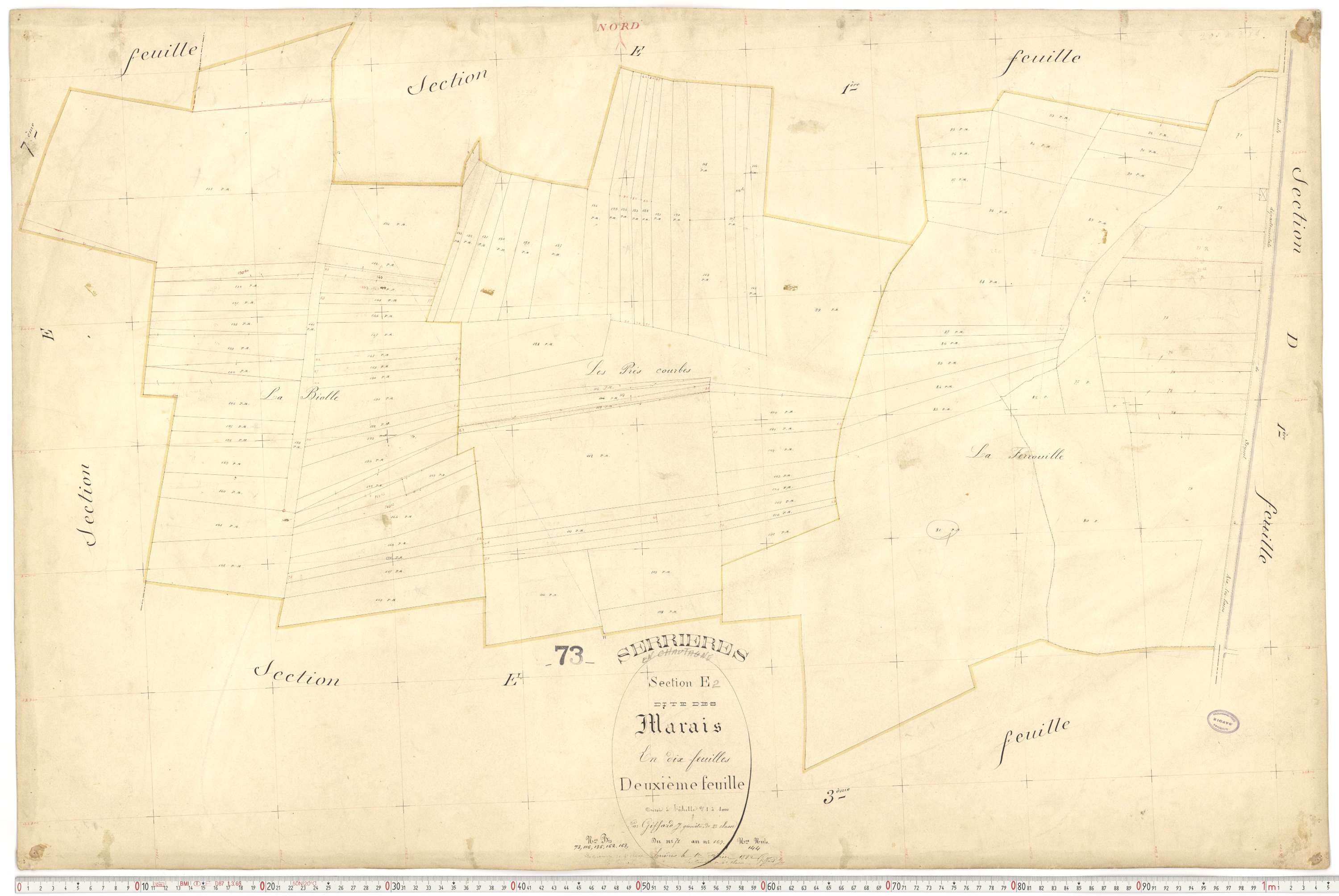 Serrières-en-Chautagne - Cadastre français (1882).