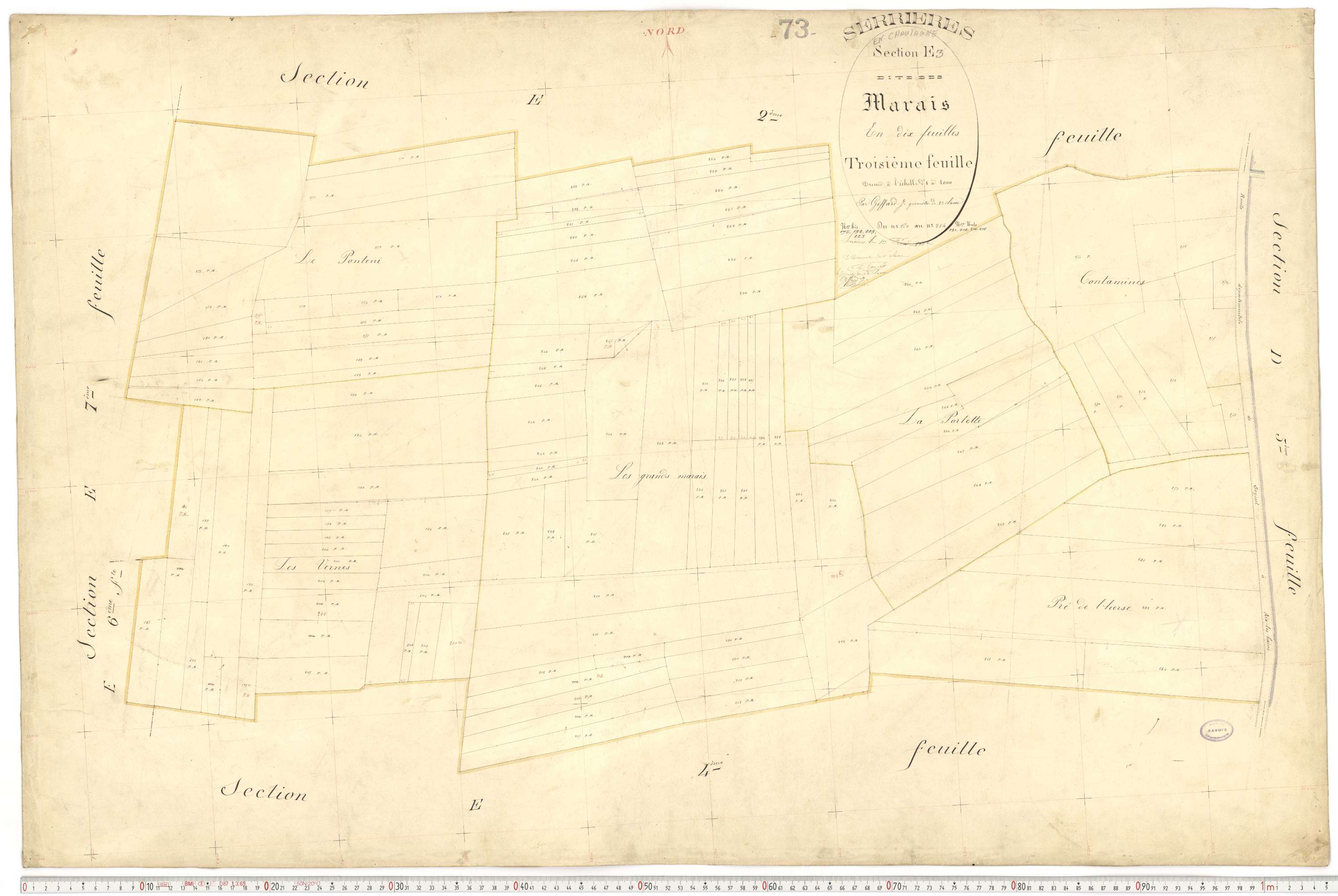 Serrières-en-Chautagne - Cadastre français (1882).