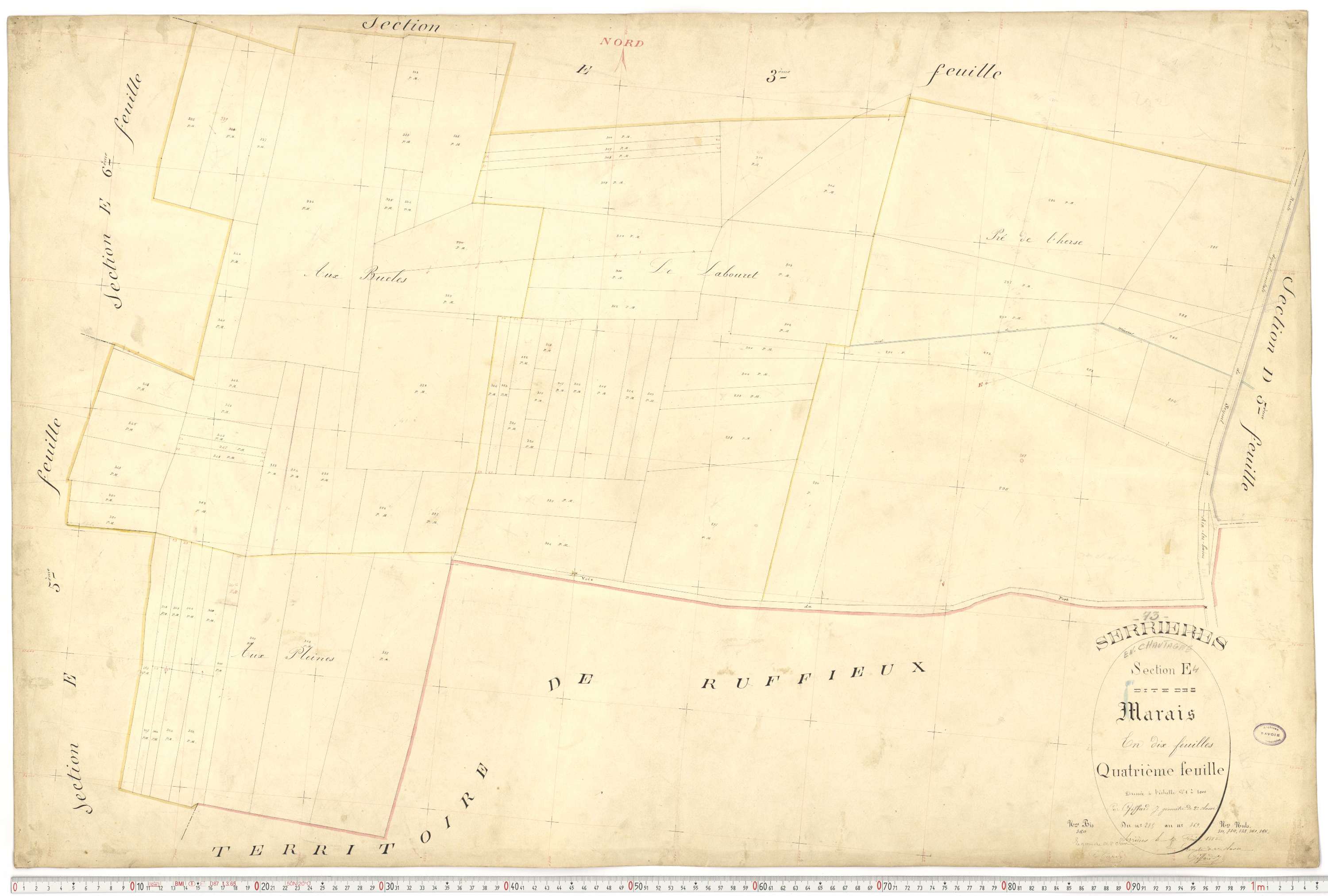 Serrières-en-Chautagne - Cadastre français (1882).