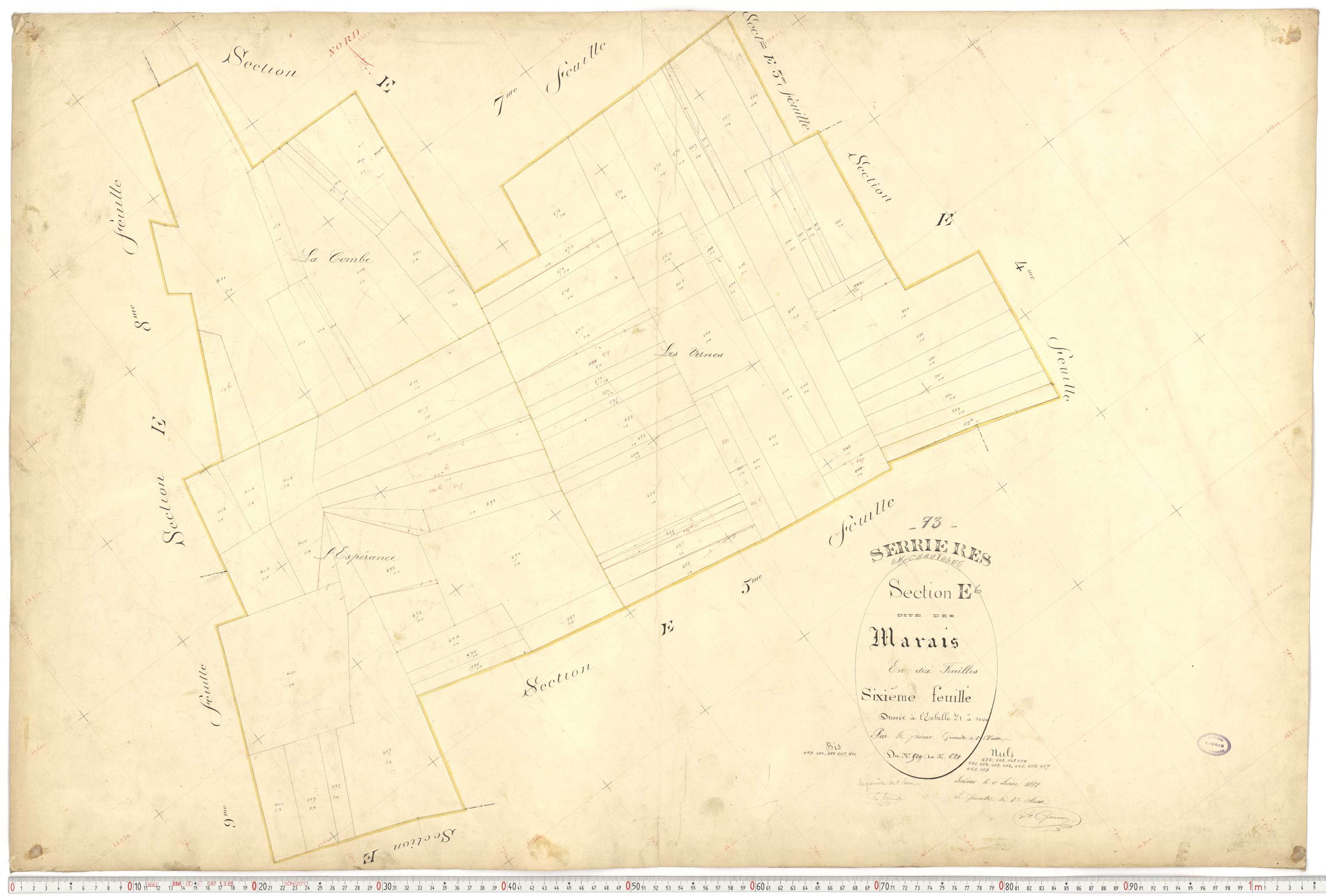 Serrières-en-Chautagne - Cadastre français (1882).