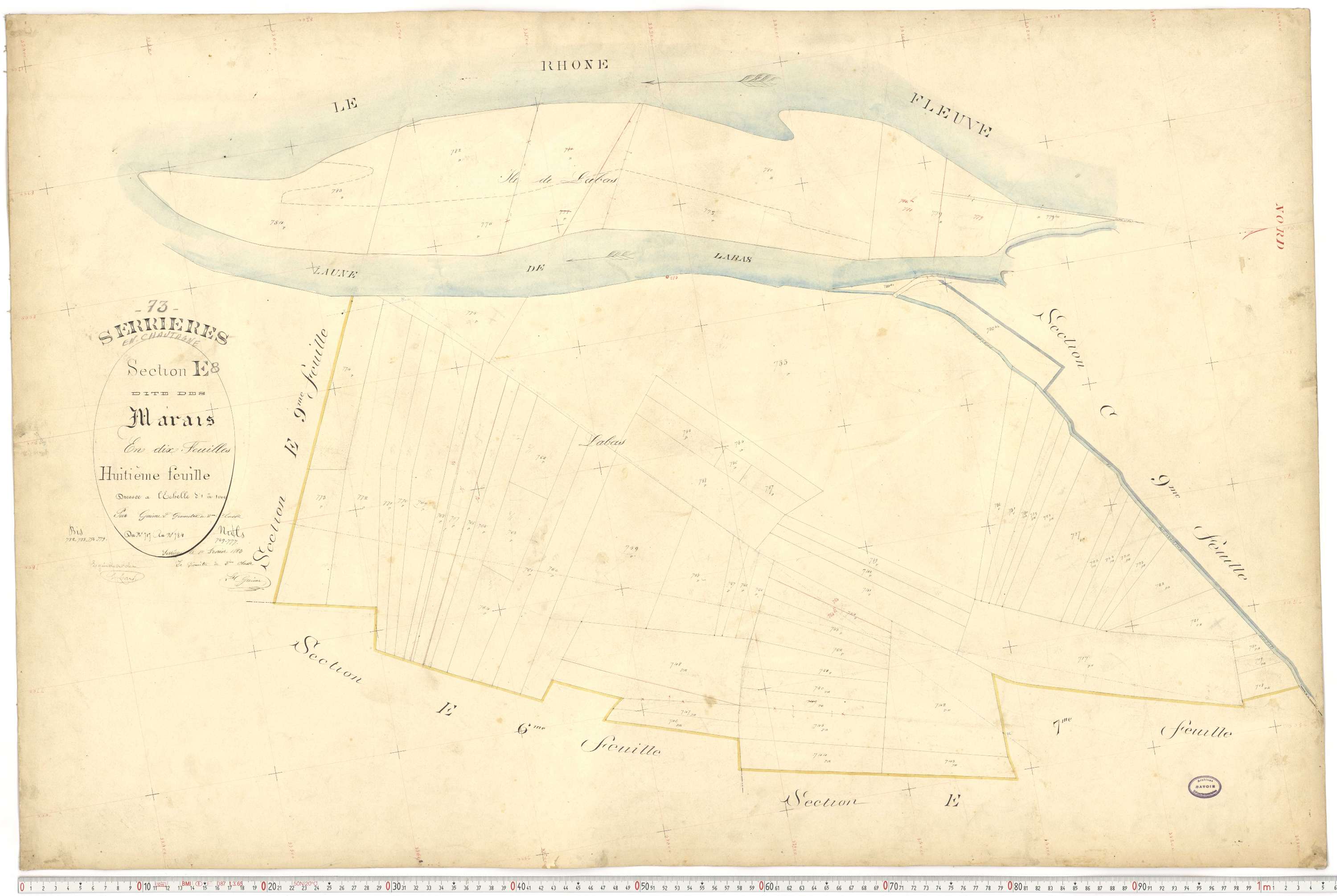 Serrières-en-Chautagne - Cadastre français (1882).