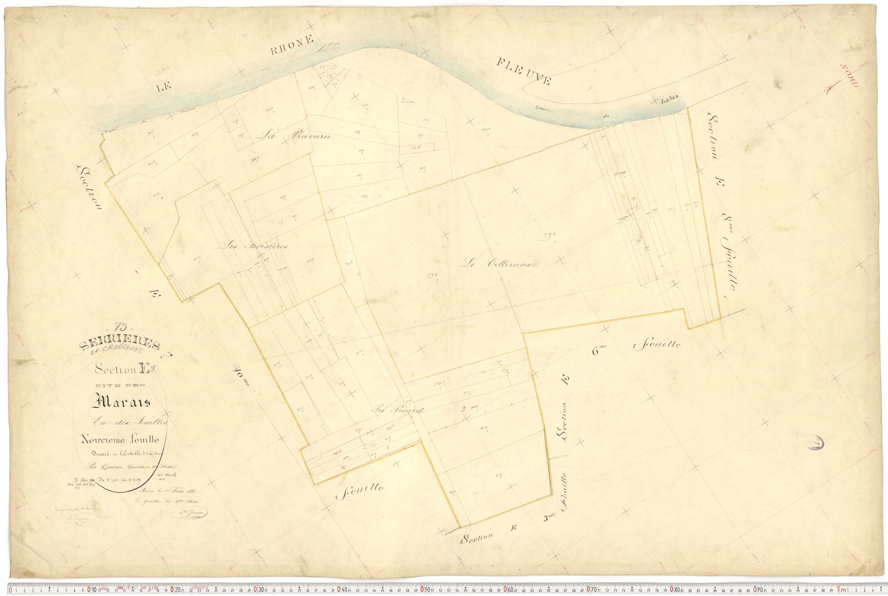 Serrières-en-Chautagne - Cadastre français (1882).
