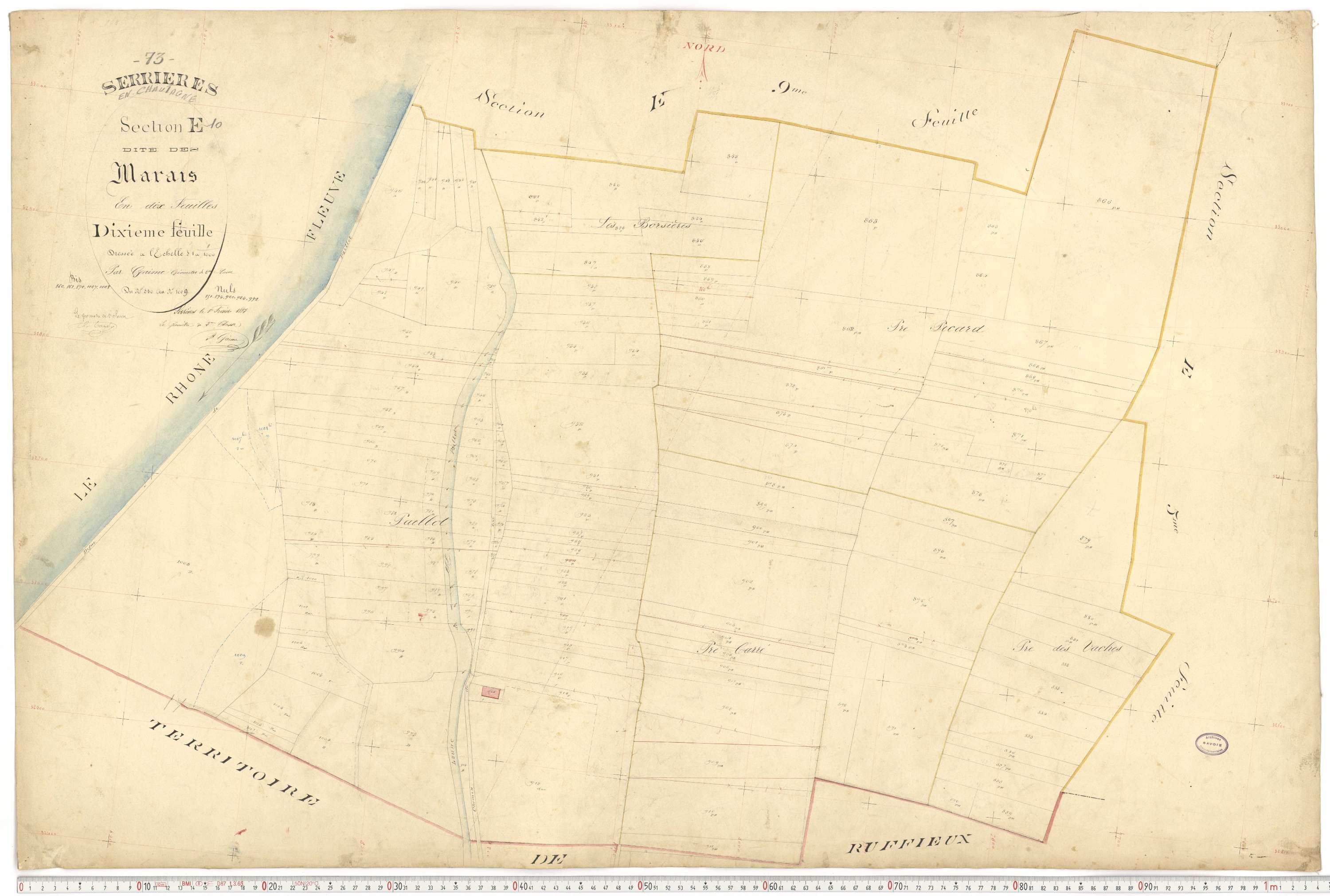 Serrières-en-Chautagne - Cadastre français (1882).