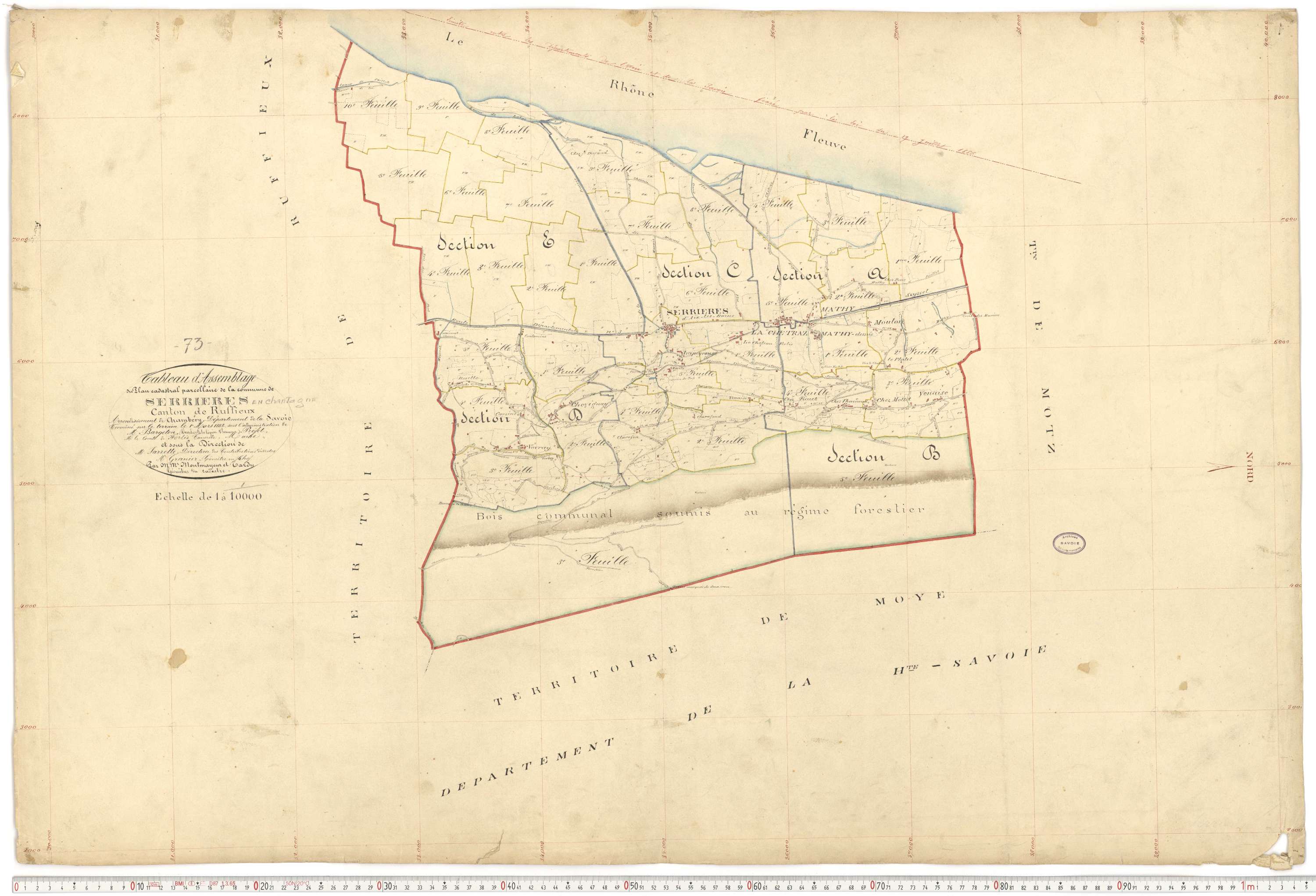 Serrières-en-Chautagne - Cadastre français (1882).