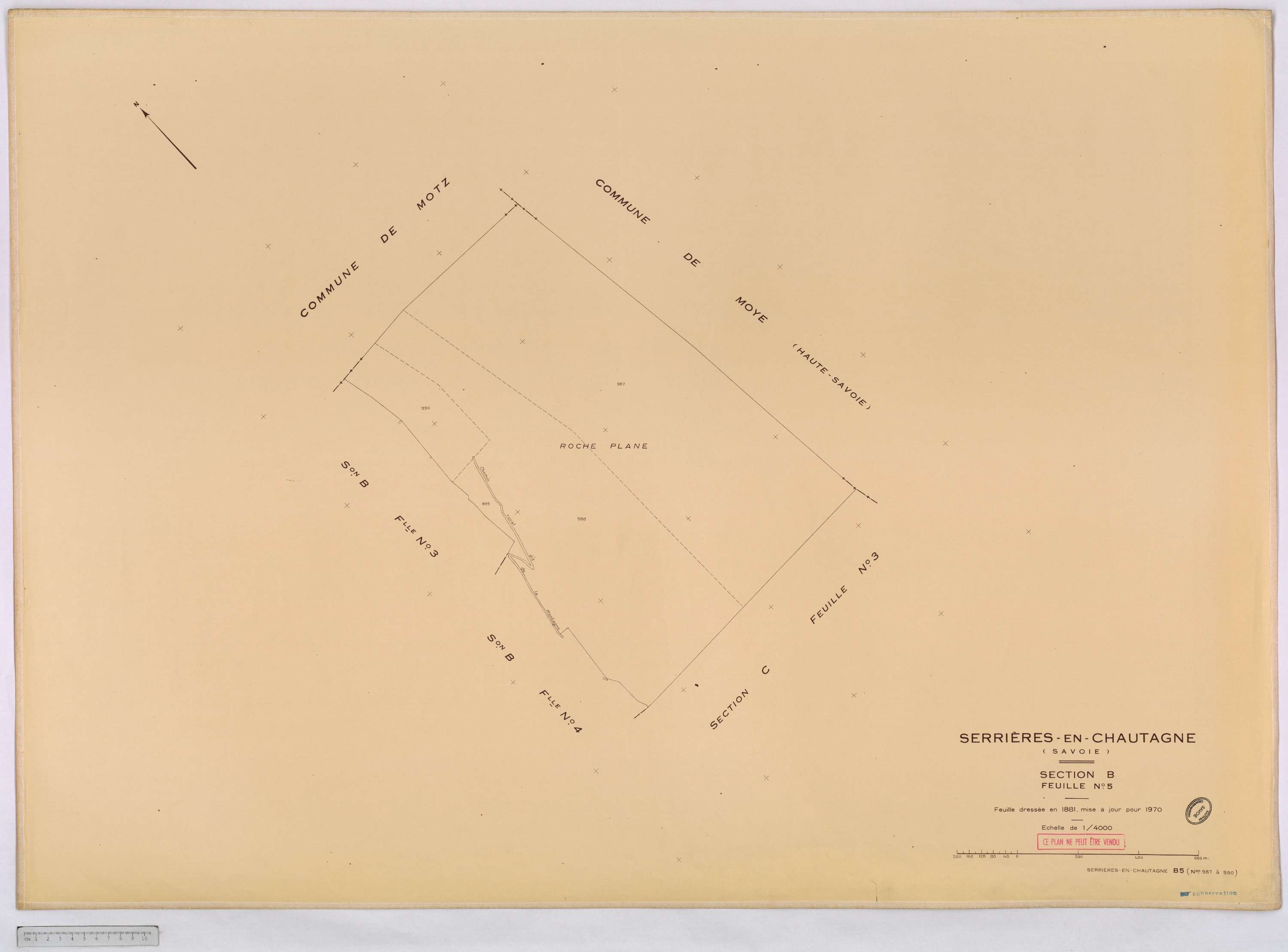 Serrières-en-Chautagne - Cadastre rénové, version définitive (1970).
