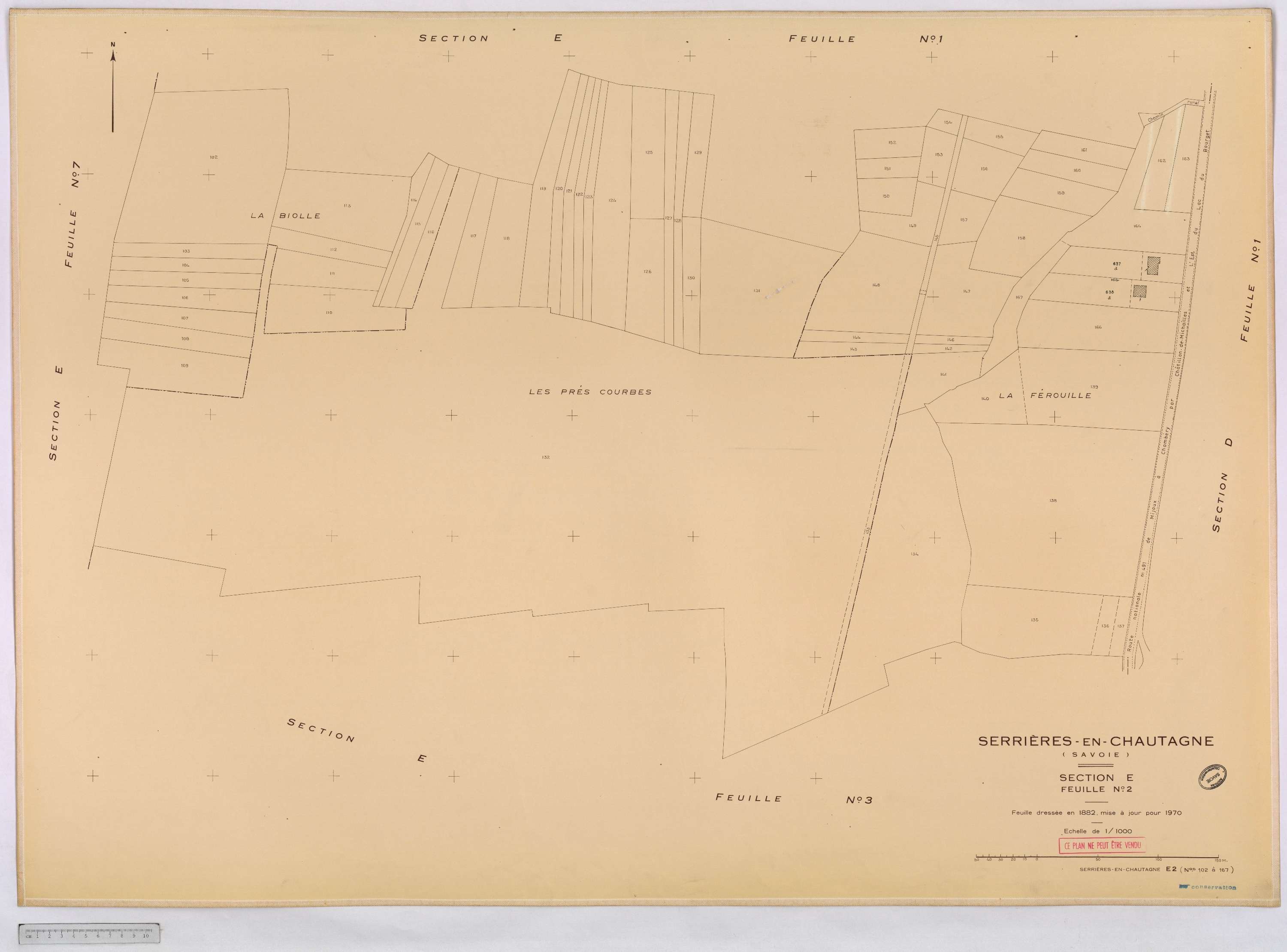 Serrières-en-Chautagne - Cadastre rénové, version définitive (1970).