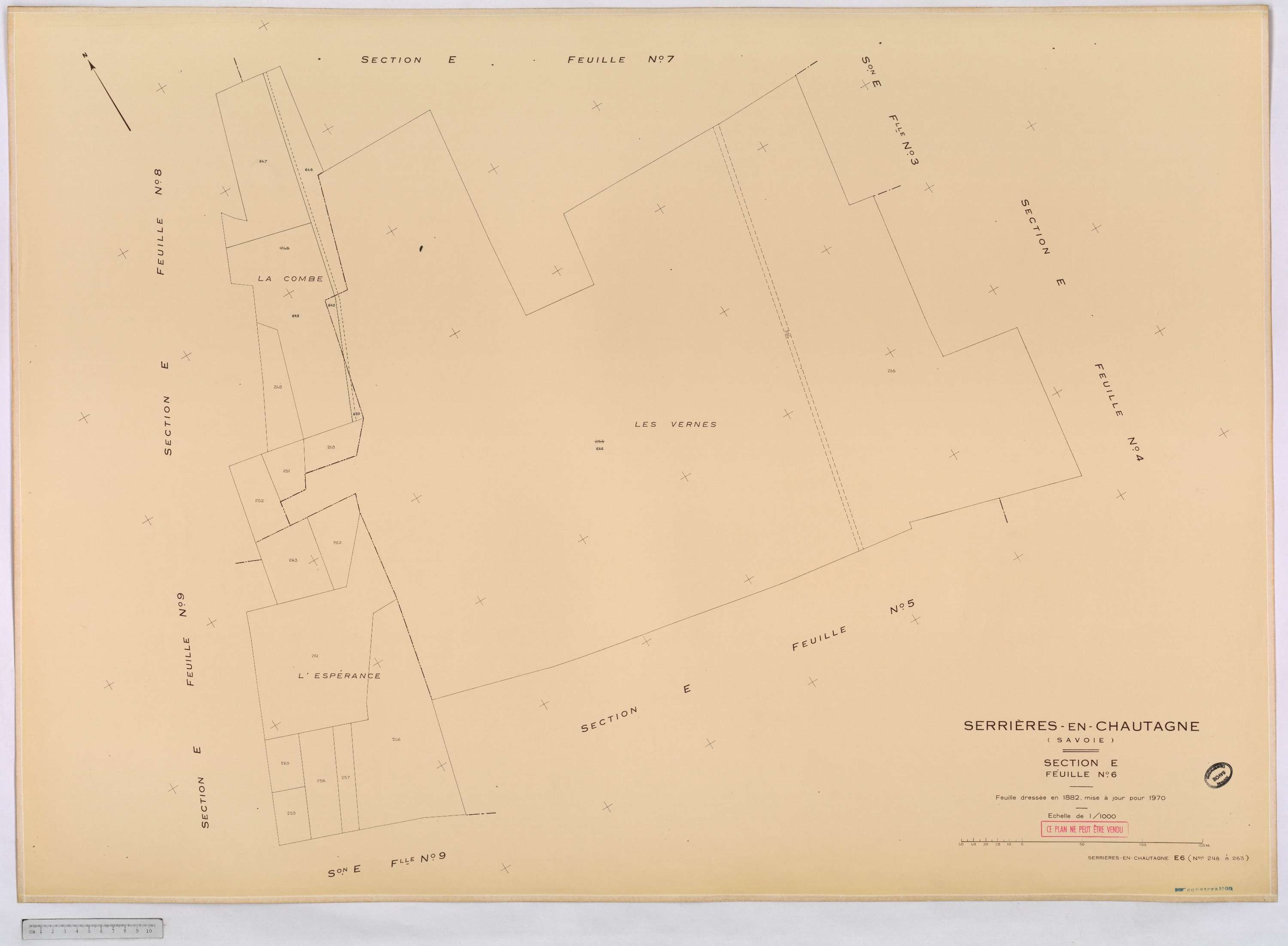 Serrières-en-Chautagne - Cadastre rénové, version définitive (1970).