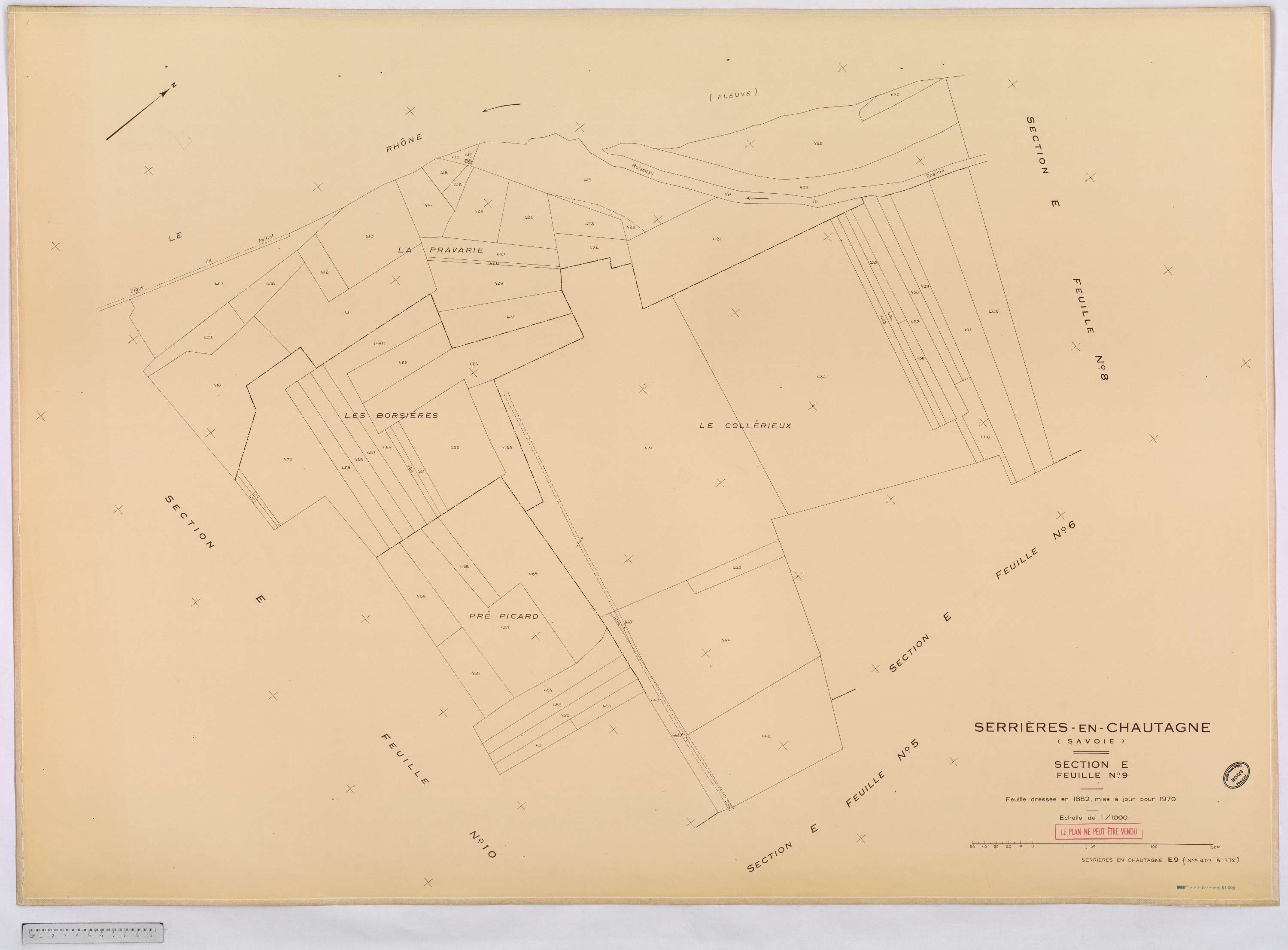 Serrières-en-Chautagne - Cadastre rénové, version définitive (1970).