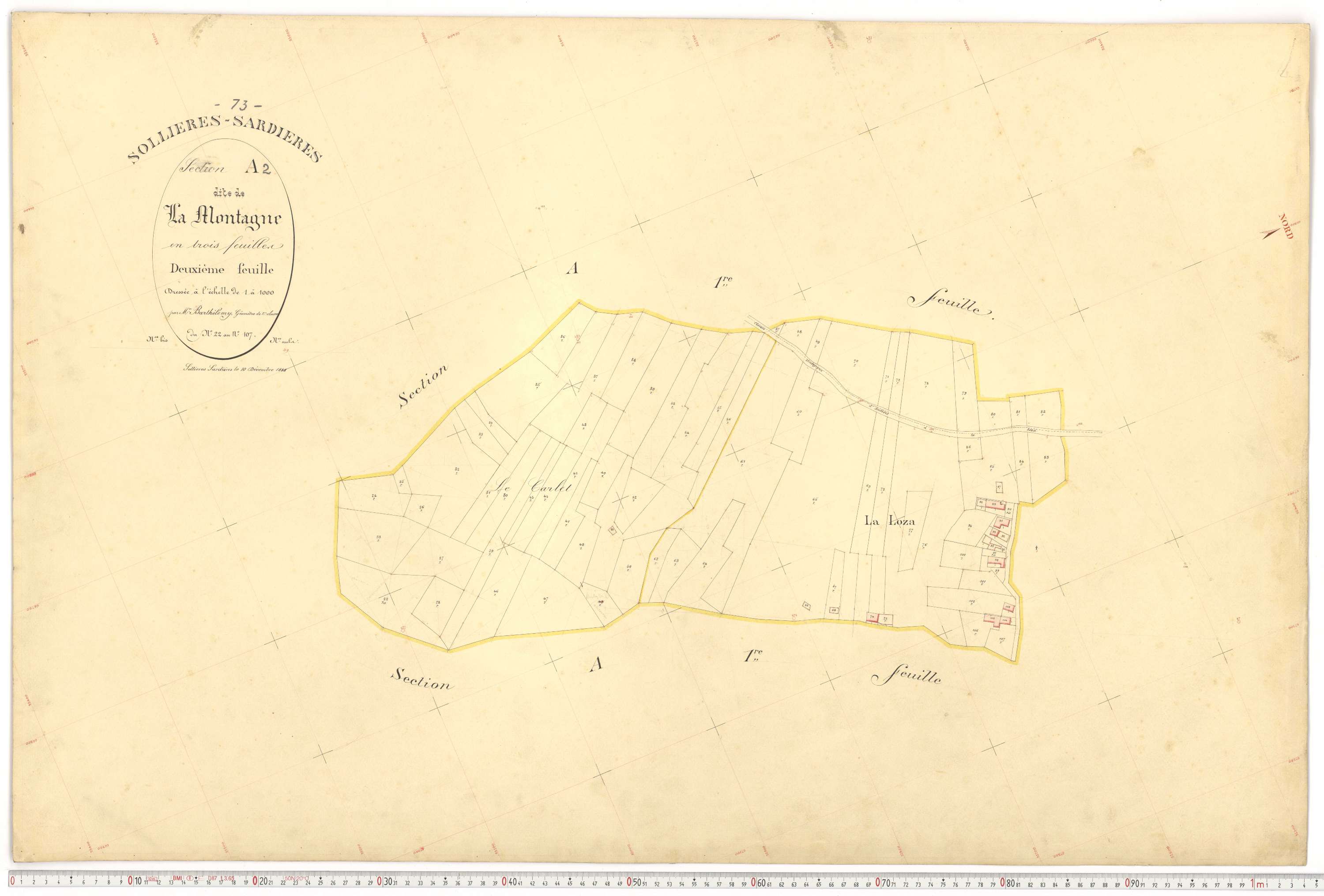 Sollières-Sardières - Plans cadastraux du premier cadastre français.