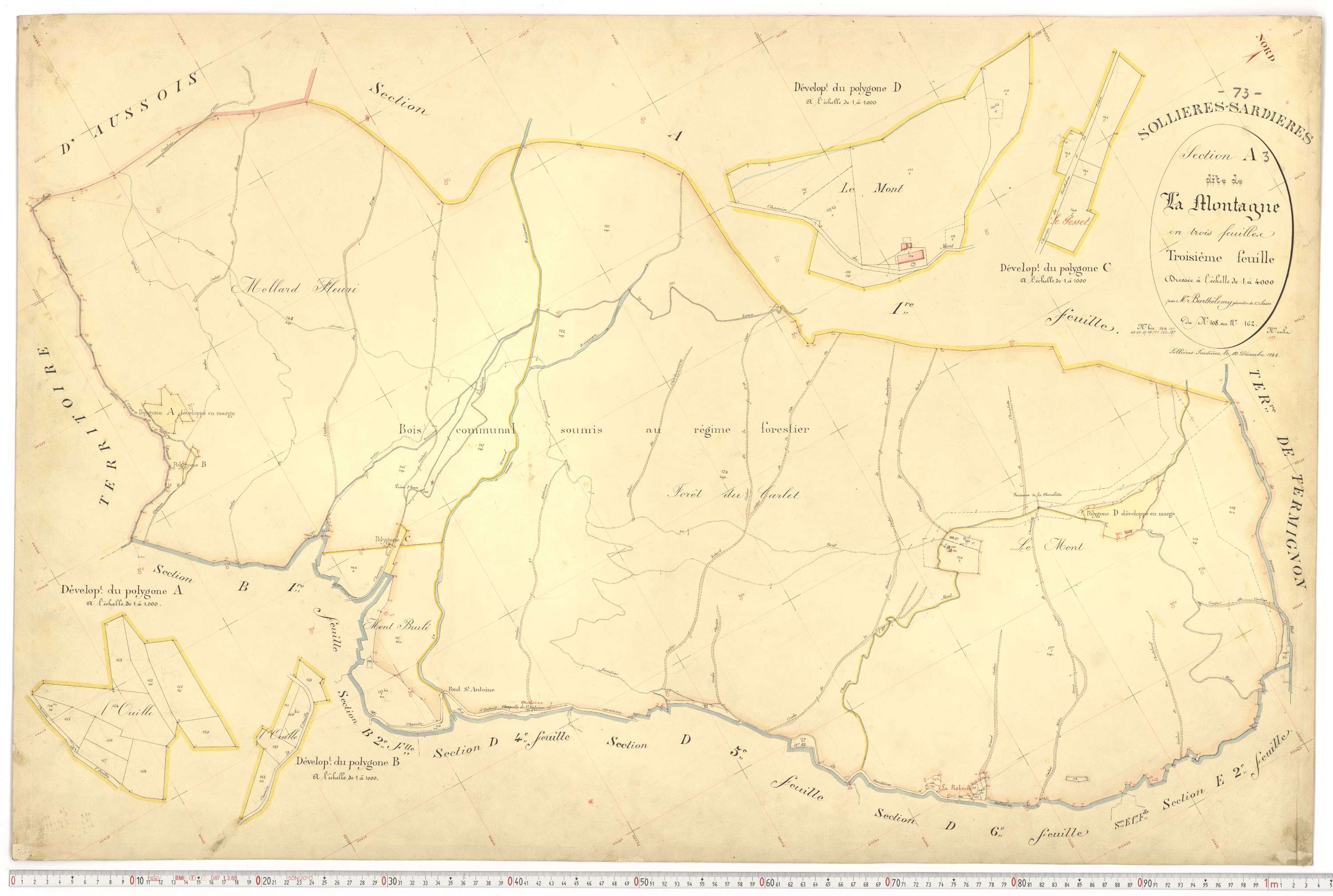 Sollières-Sardières - Plans cadastraux du premier cadastre français.