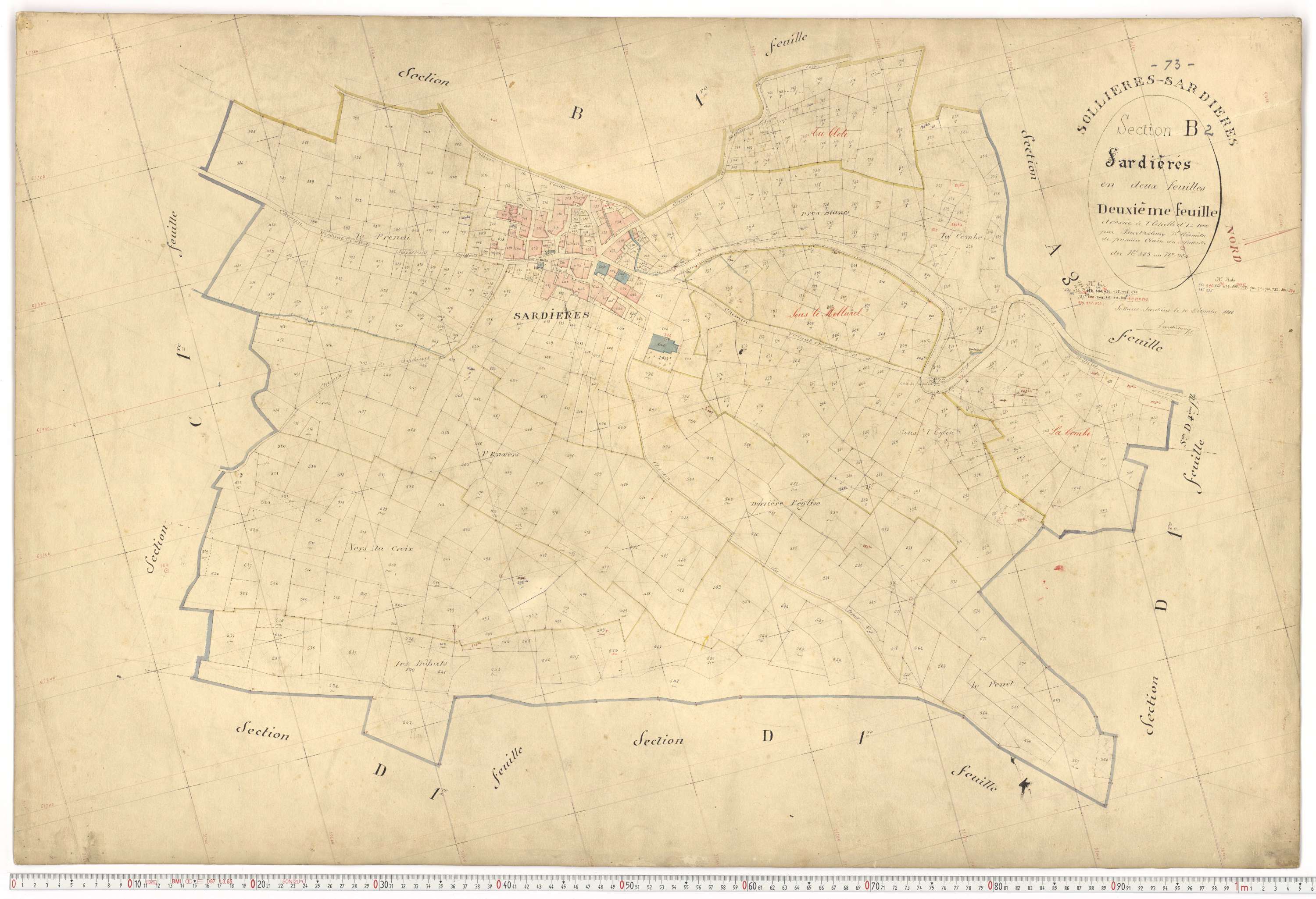 Sollières-Sardières - Plans cadastraux du premier cadastre français.