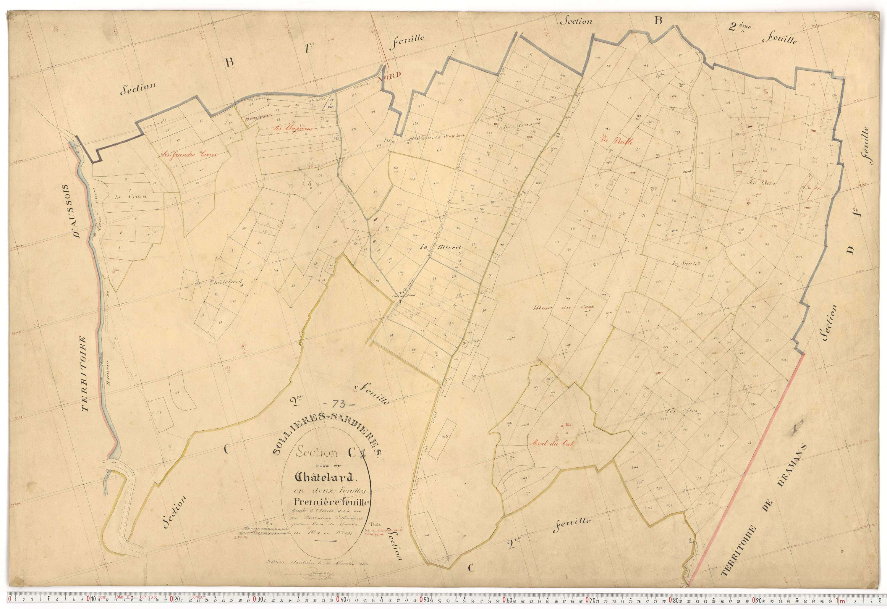 Sollières-Sardières - Plans cadastraux du premier cadastre français.