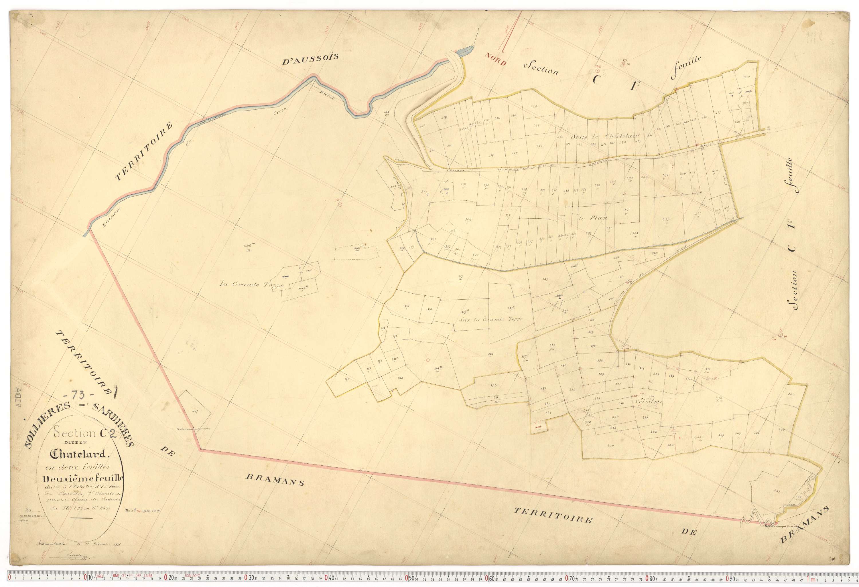 Sollières-Sardières - Plans cadastraux du premier cadastre français.