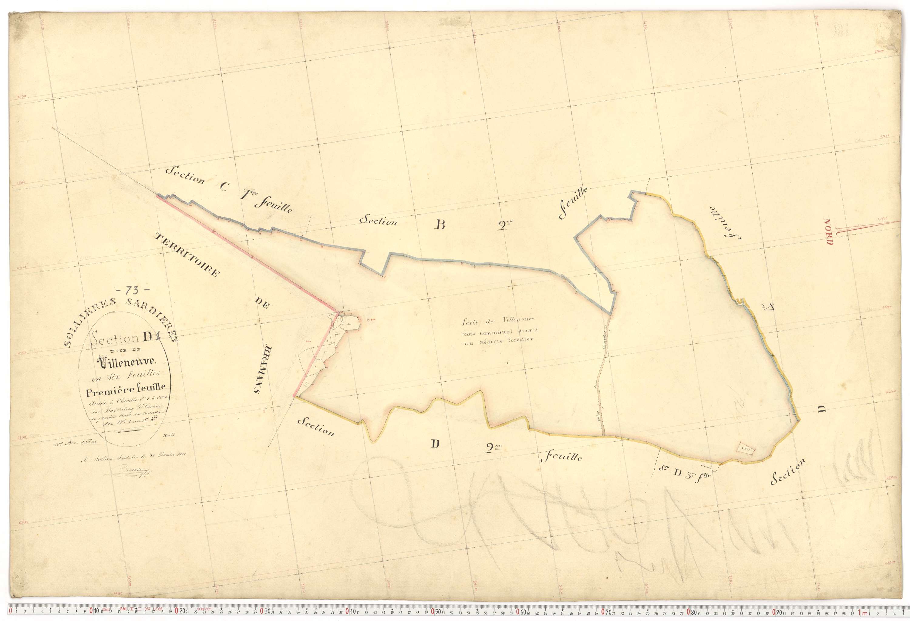 Sollières-Sardières - Plans cadastraux du premier cadastre français.
