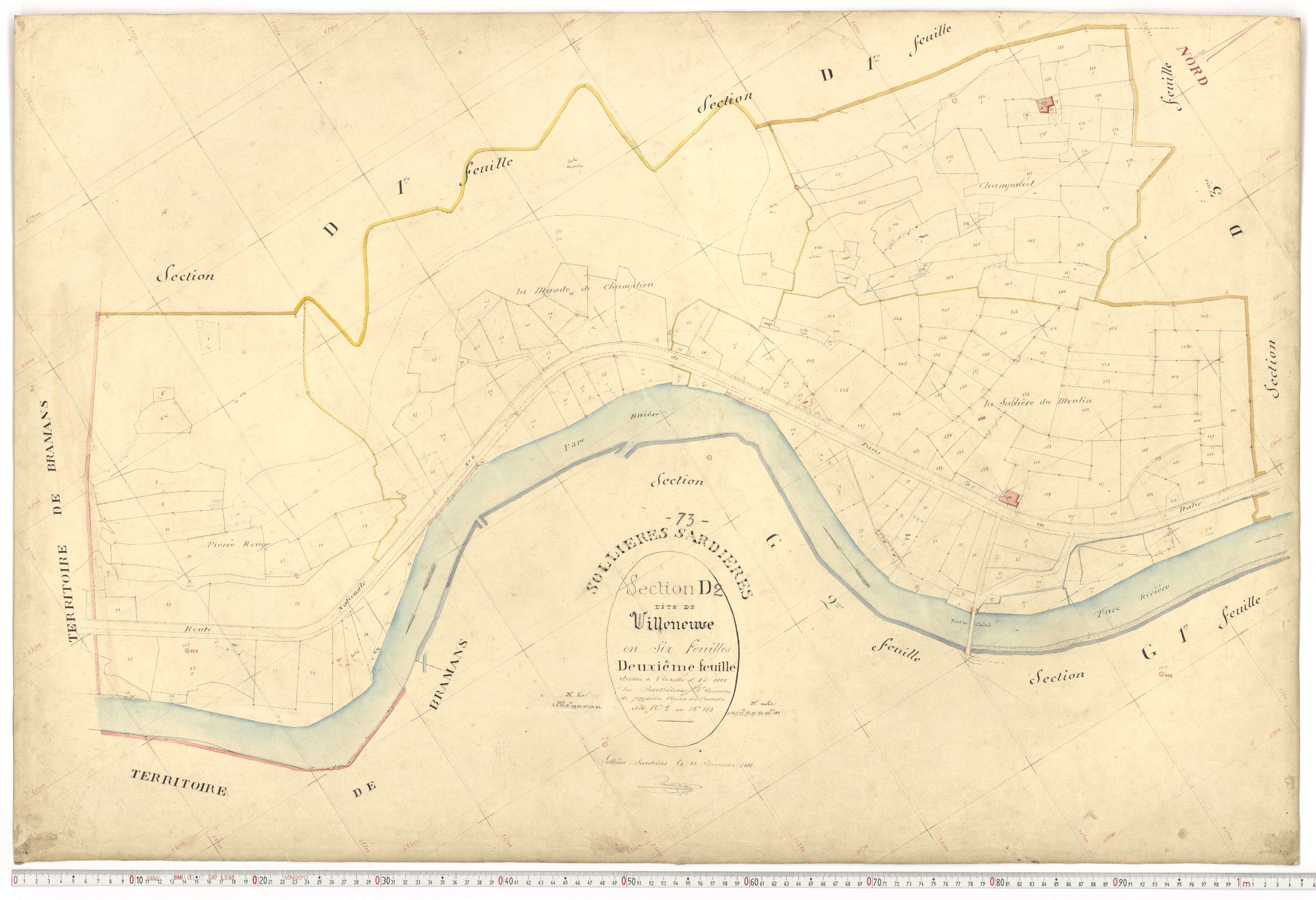 Sollières-Sardières - Plans cadastraux du premier cadastre français.