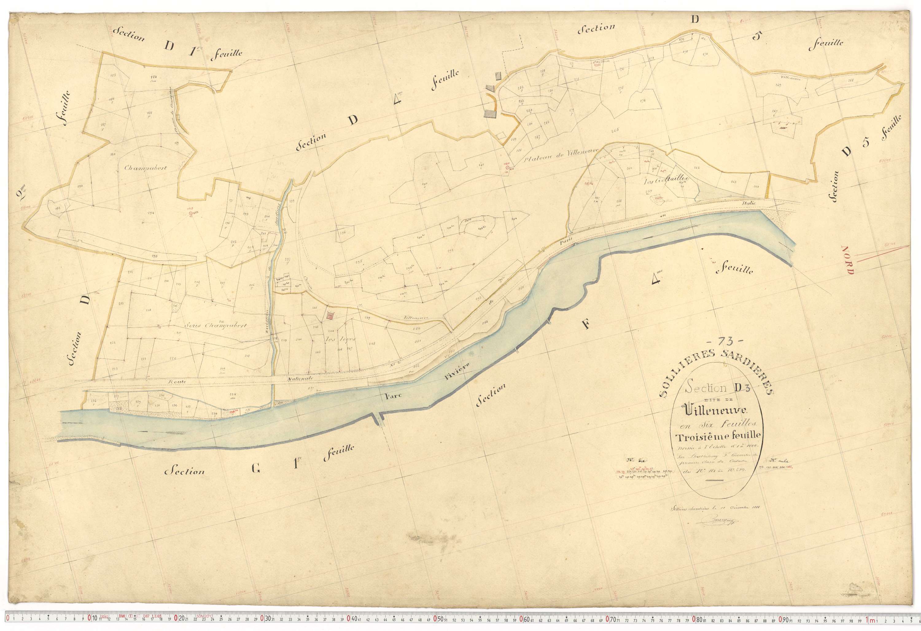 Sollières-Sardières - Plans cadastraux du premier cadastre français.