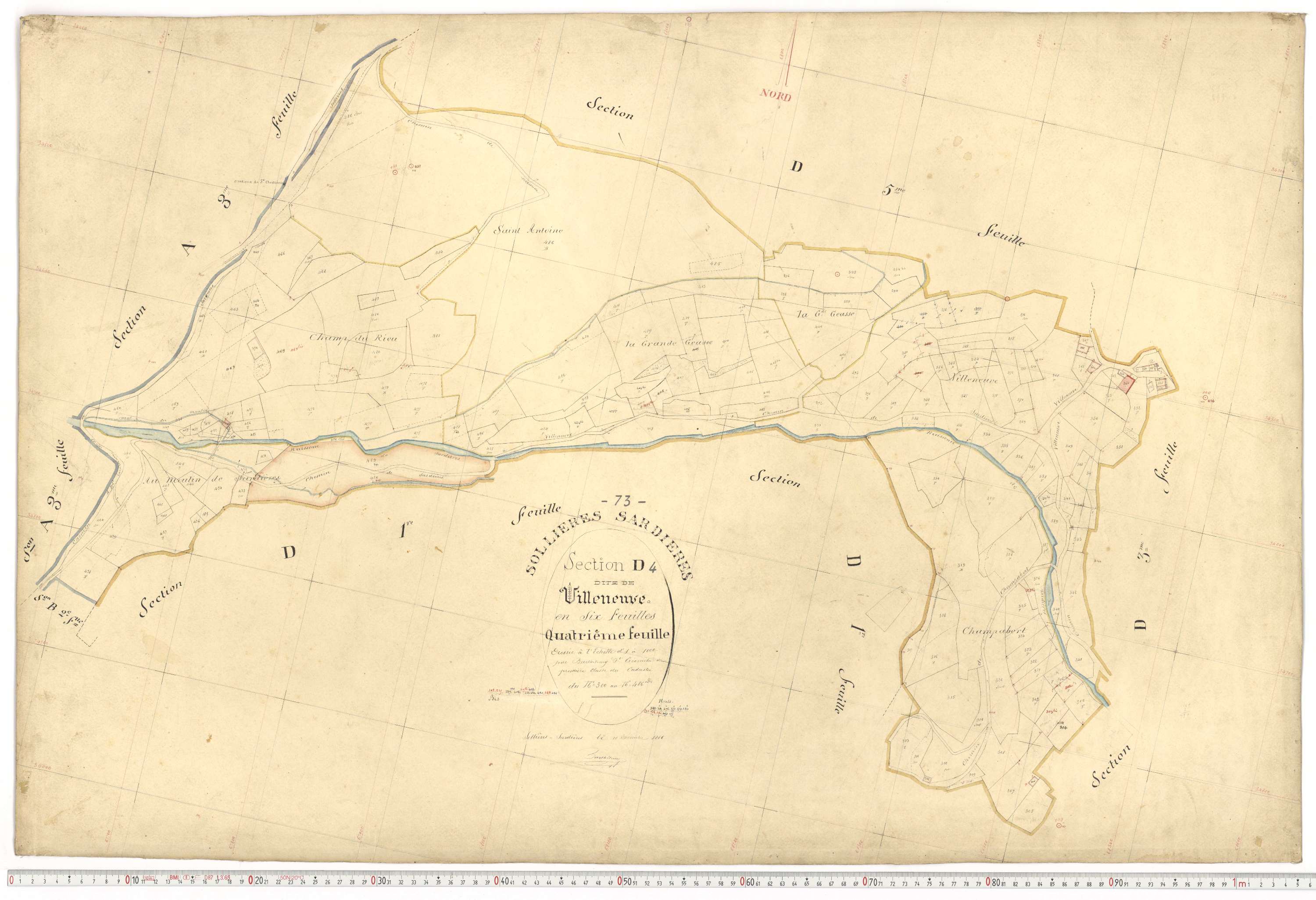 Sollières-Sardières - Plans cadastraux du premier cadastre français.