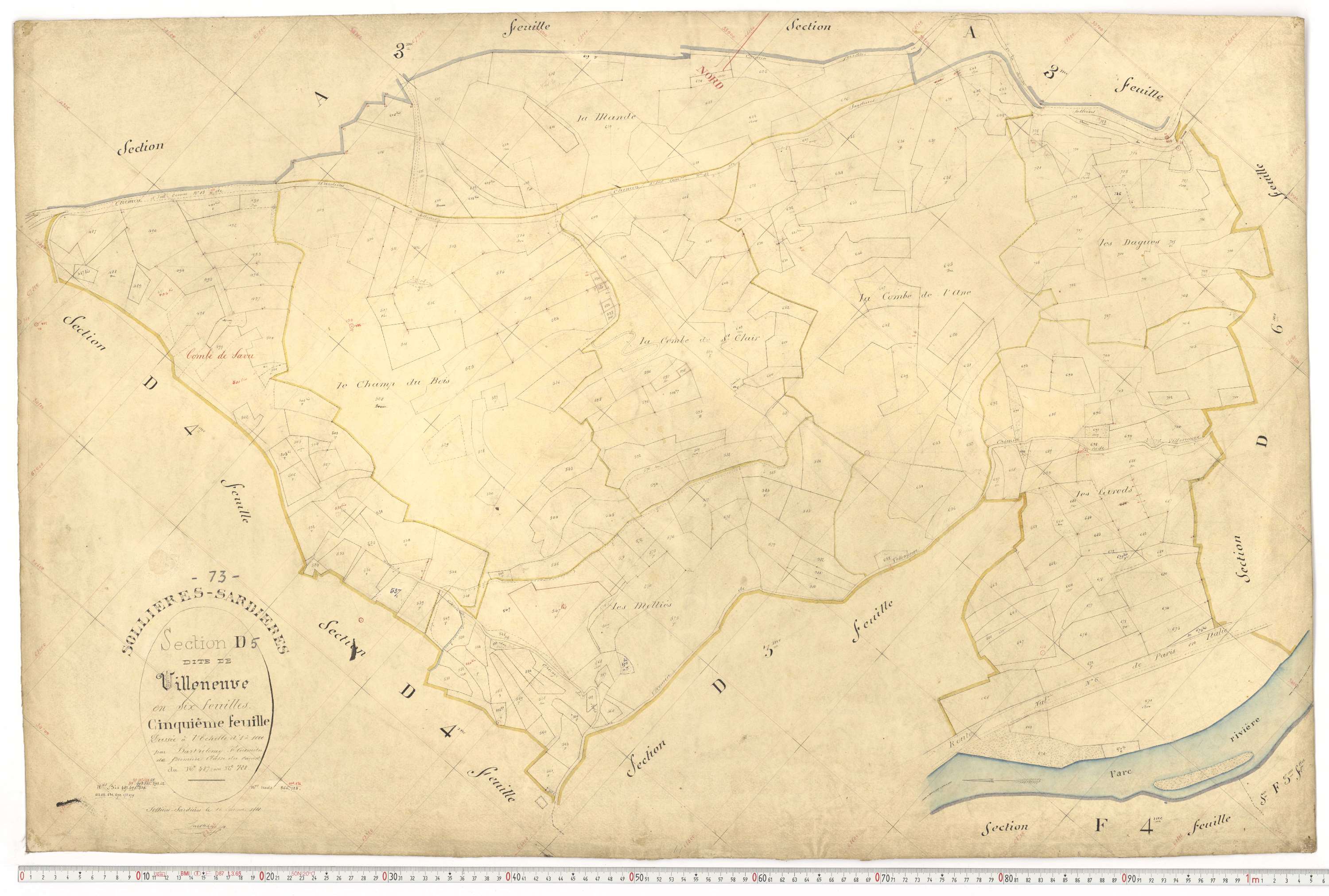 Sollières-Sardières - Plans cadastraux du premier cadastre français.