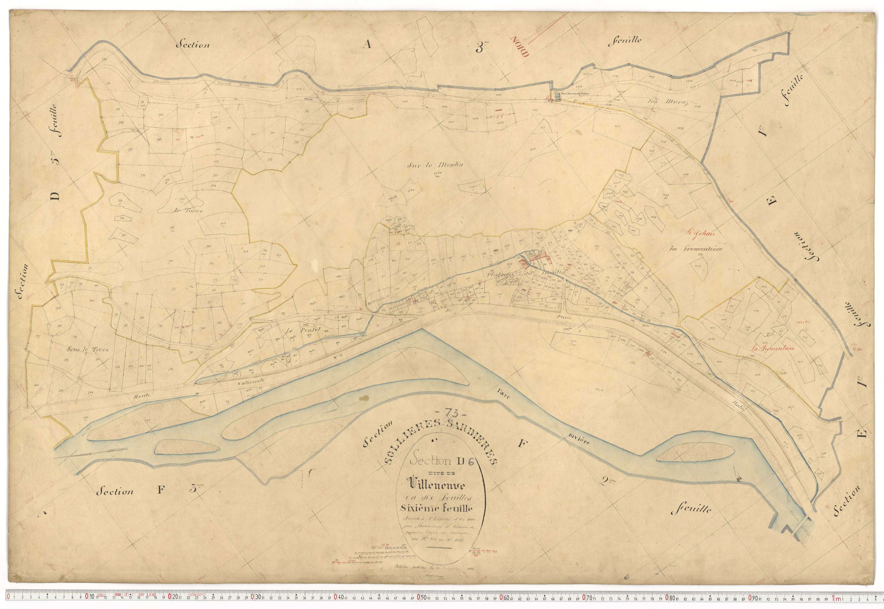 Sollières-Sardières - Plans cadastraux du premier cadastre français.