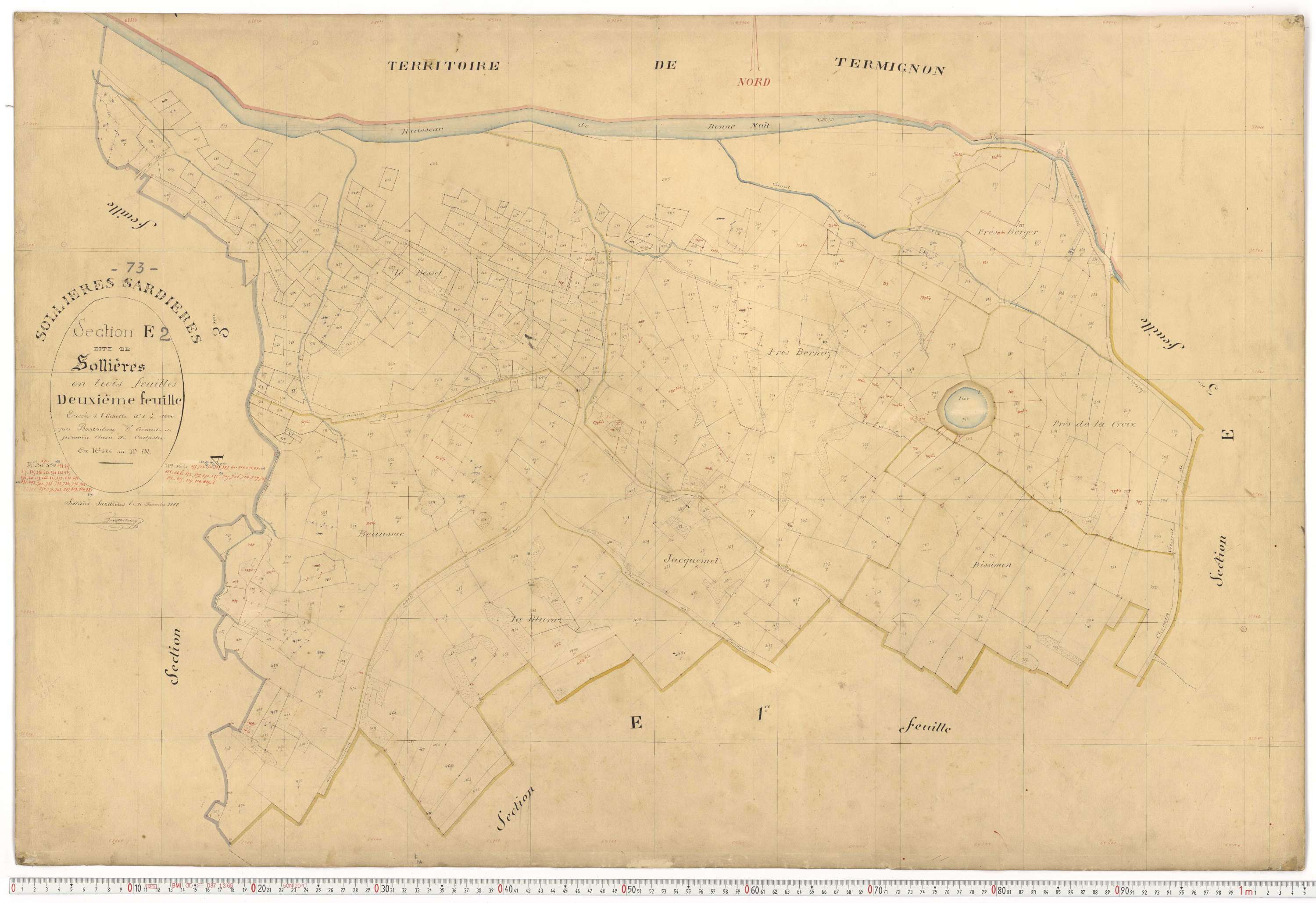 Sollières-Sardières - Plans cadastraux du premier cadastre français.
