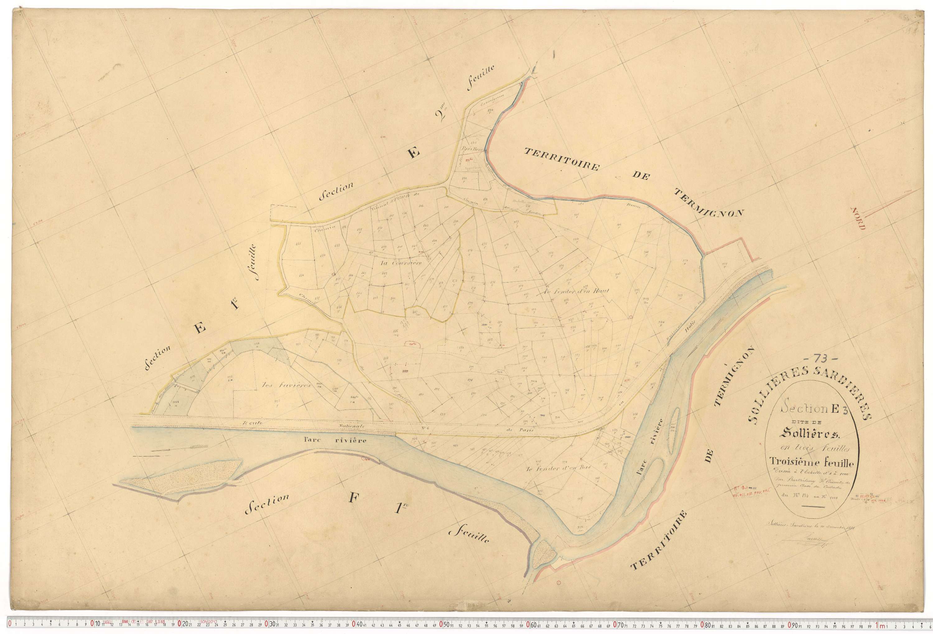 Sollières-Sardières - Plans cadastraux du premier cadastre français.
