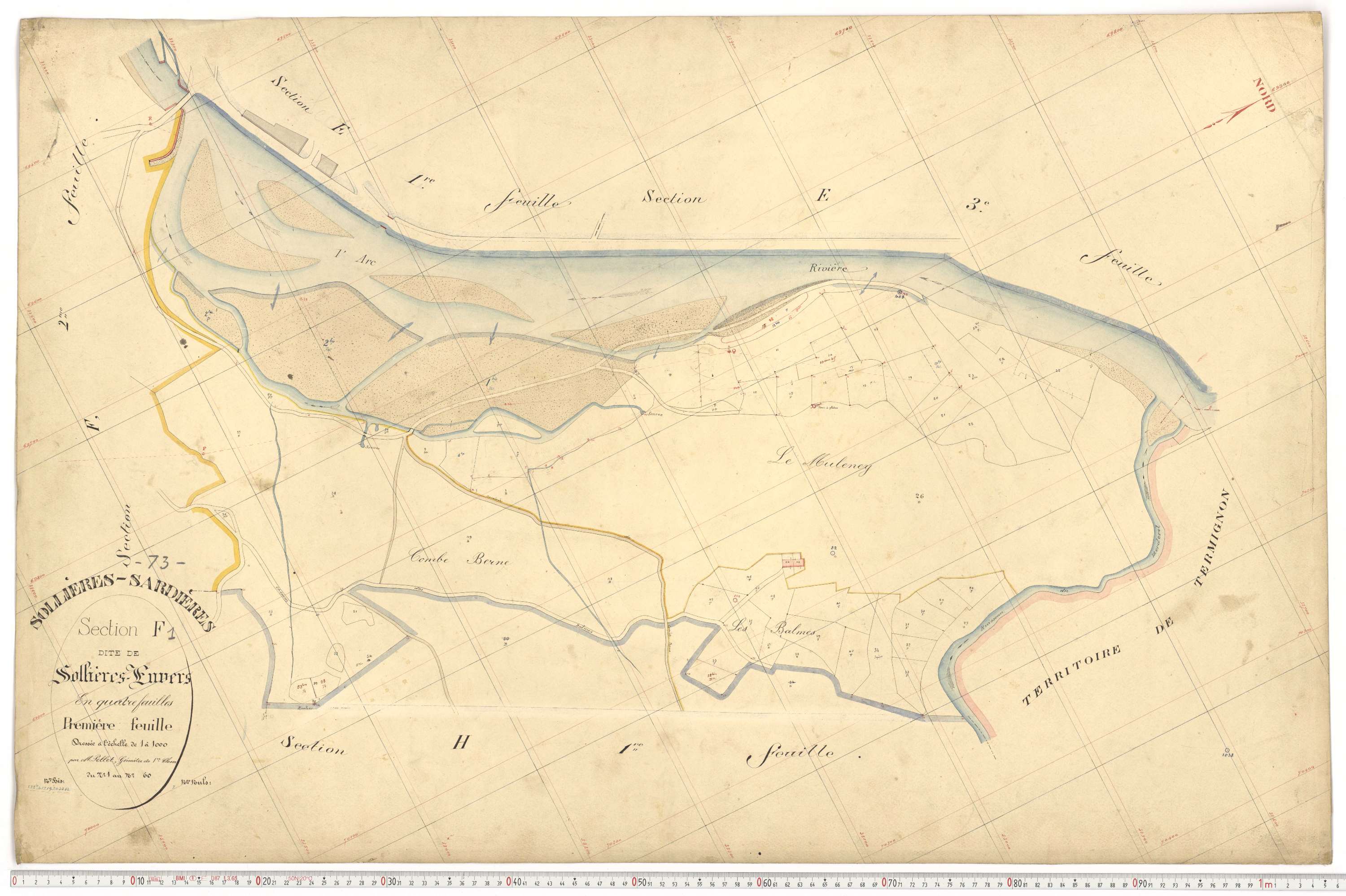 Sollières-Sardières - Plans cadastraux du premier cadastre français.