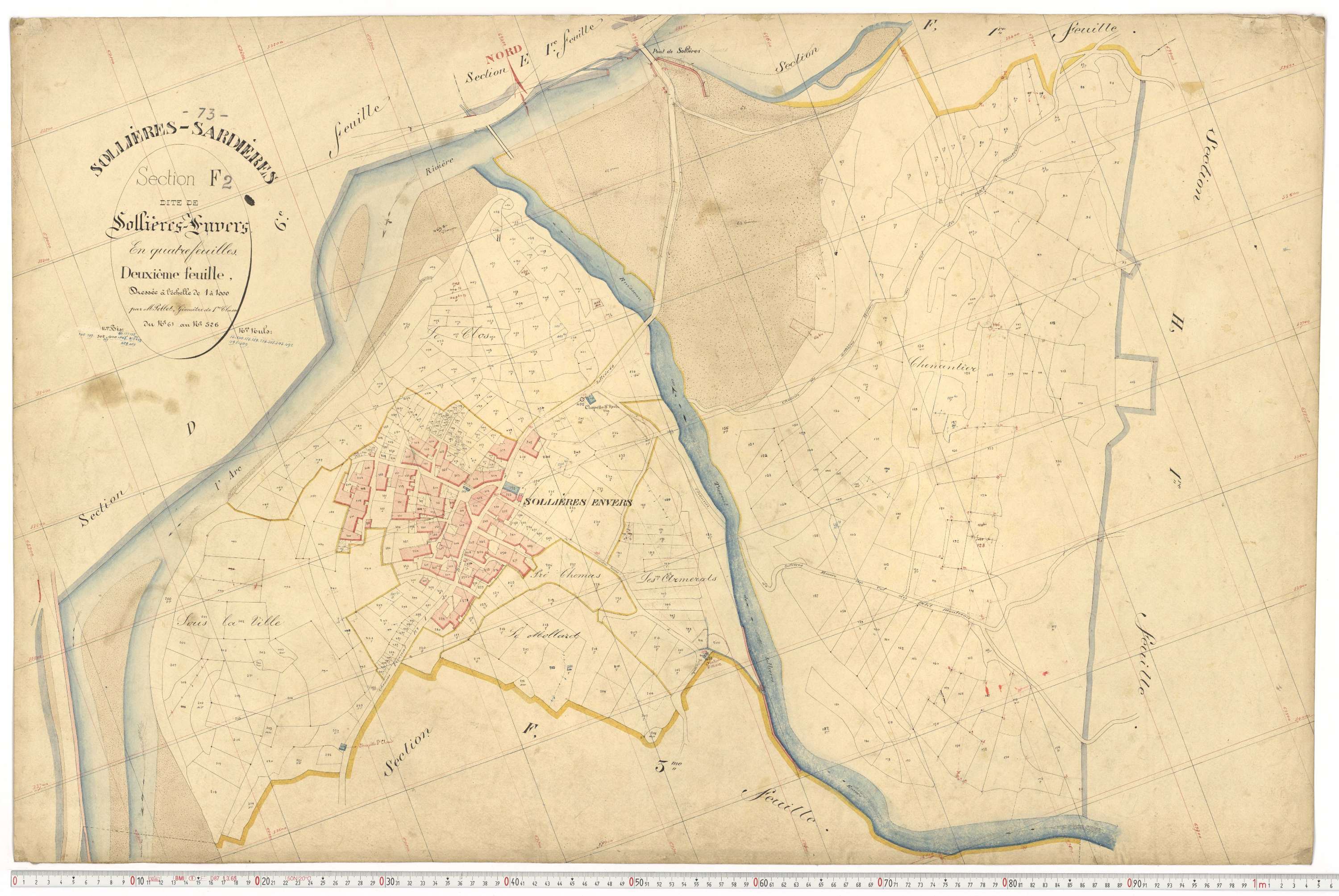 Sollières-Sardières - Plans cadastraux du premier cadastre français.