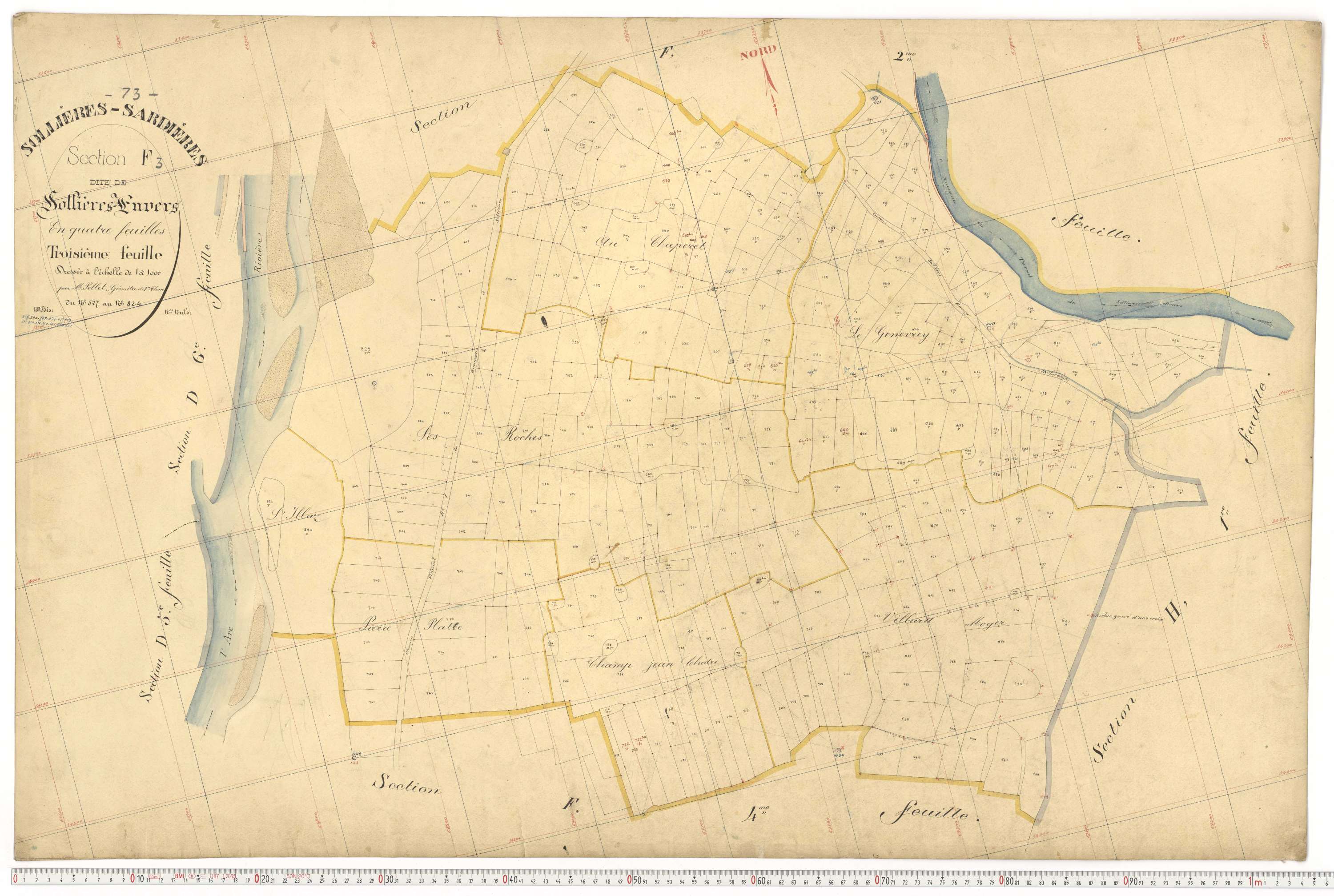 Sollières-Sardières - Plans cadastraux du premier cadastre français.