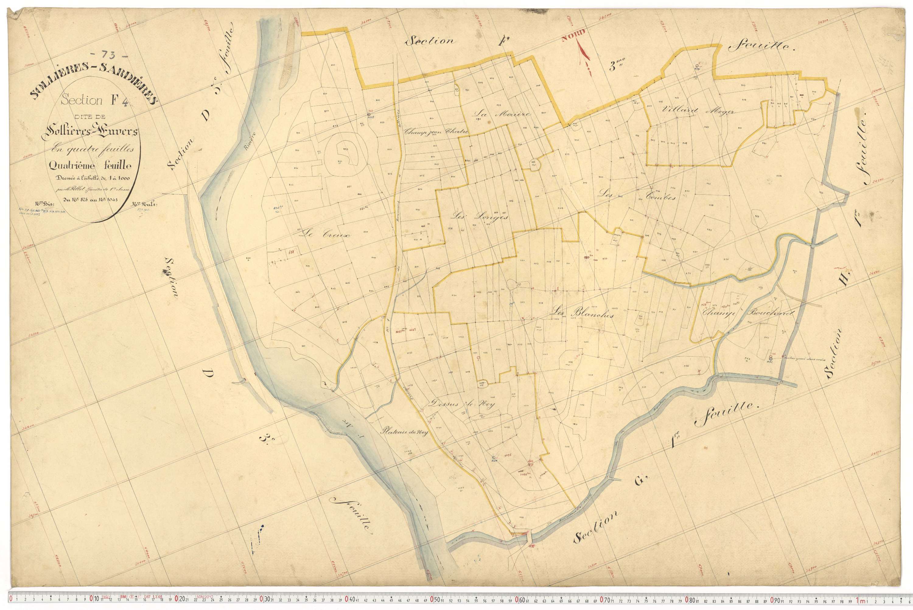 Sollières-Sardières - Plans cadastraux du premier cadastre français.