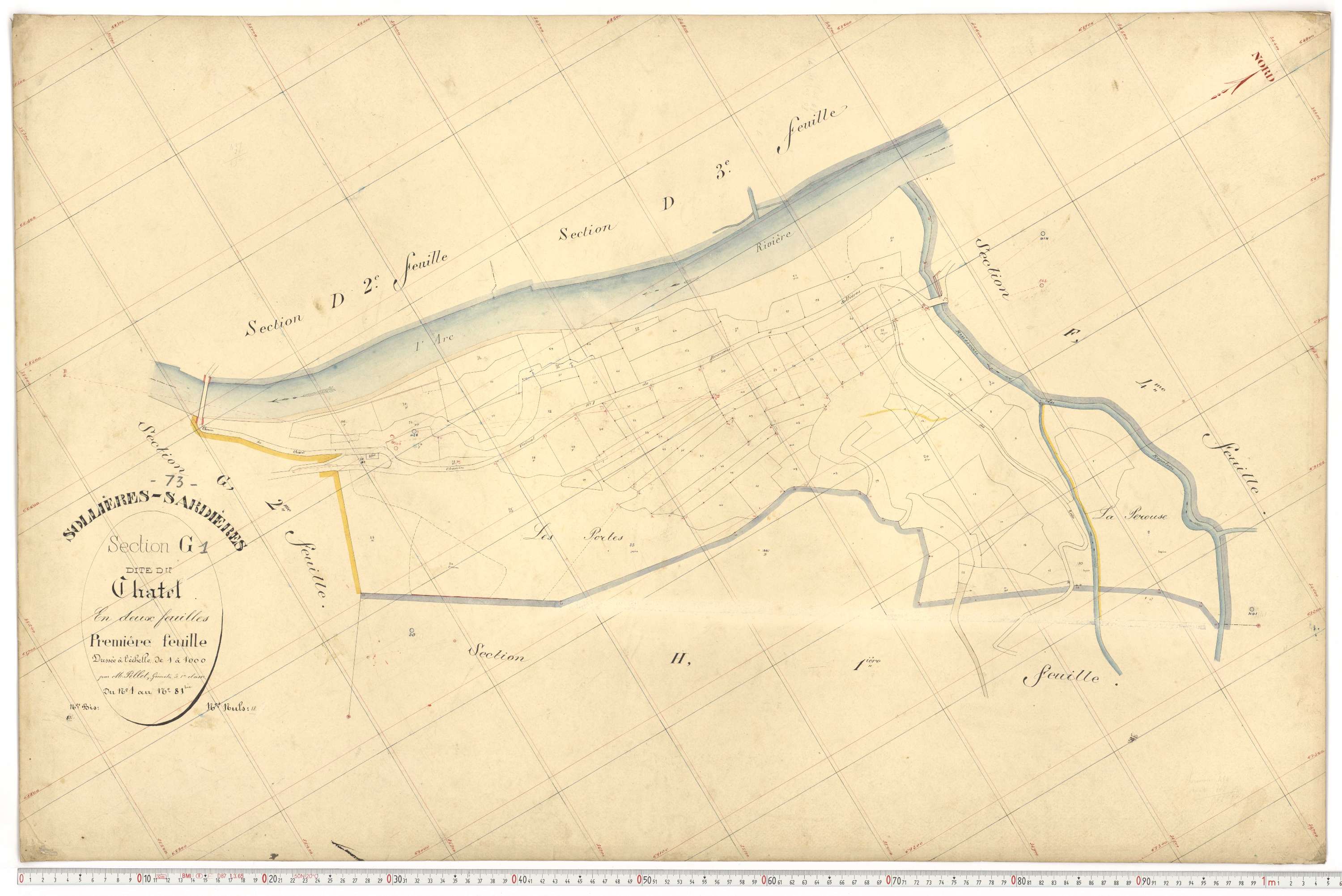 Sollières-Sardières - Plans cadastraux du premier cadastre français.