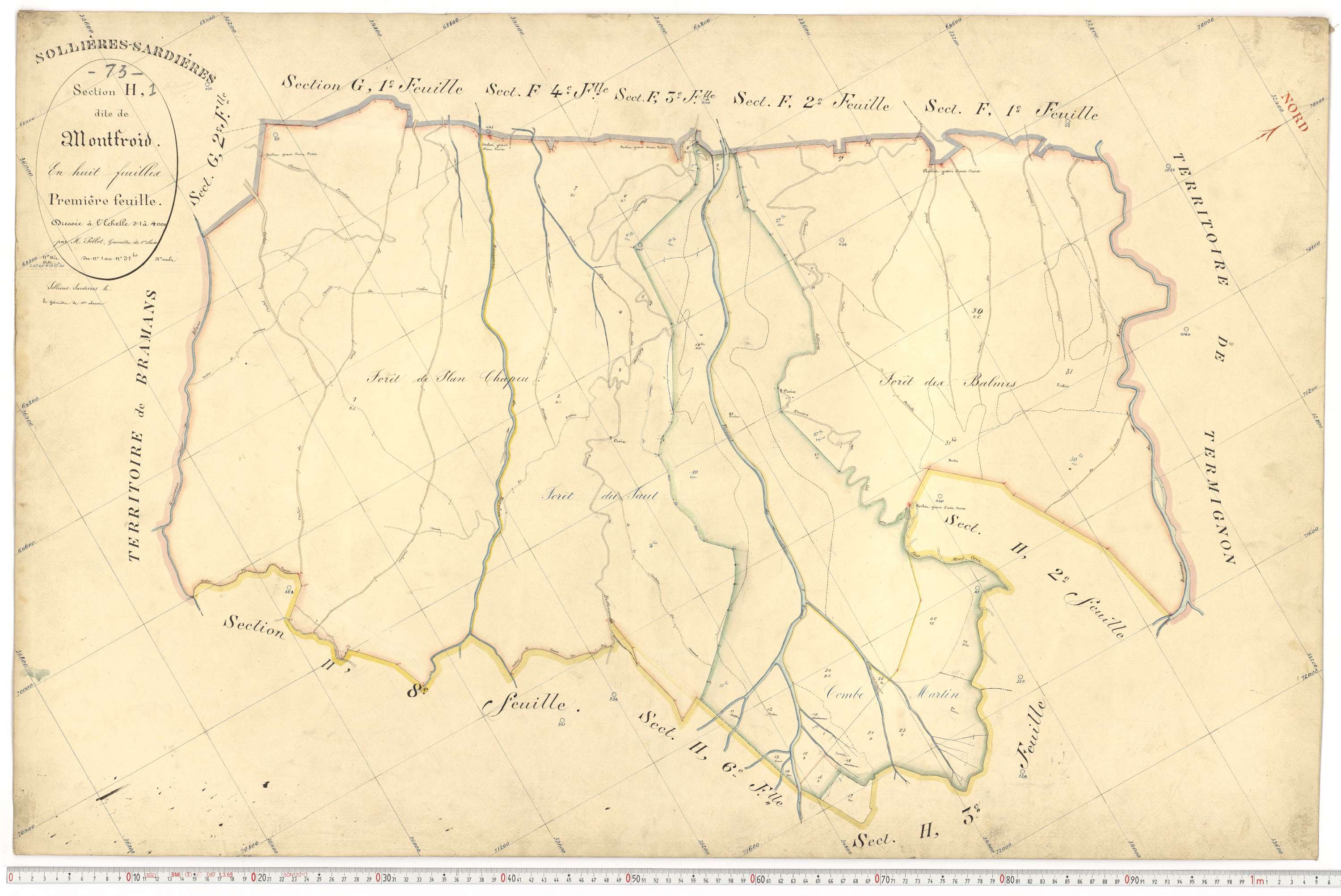 Sollières-Sardières - Plans cadastraux du premier cadastre français.